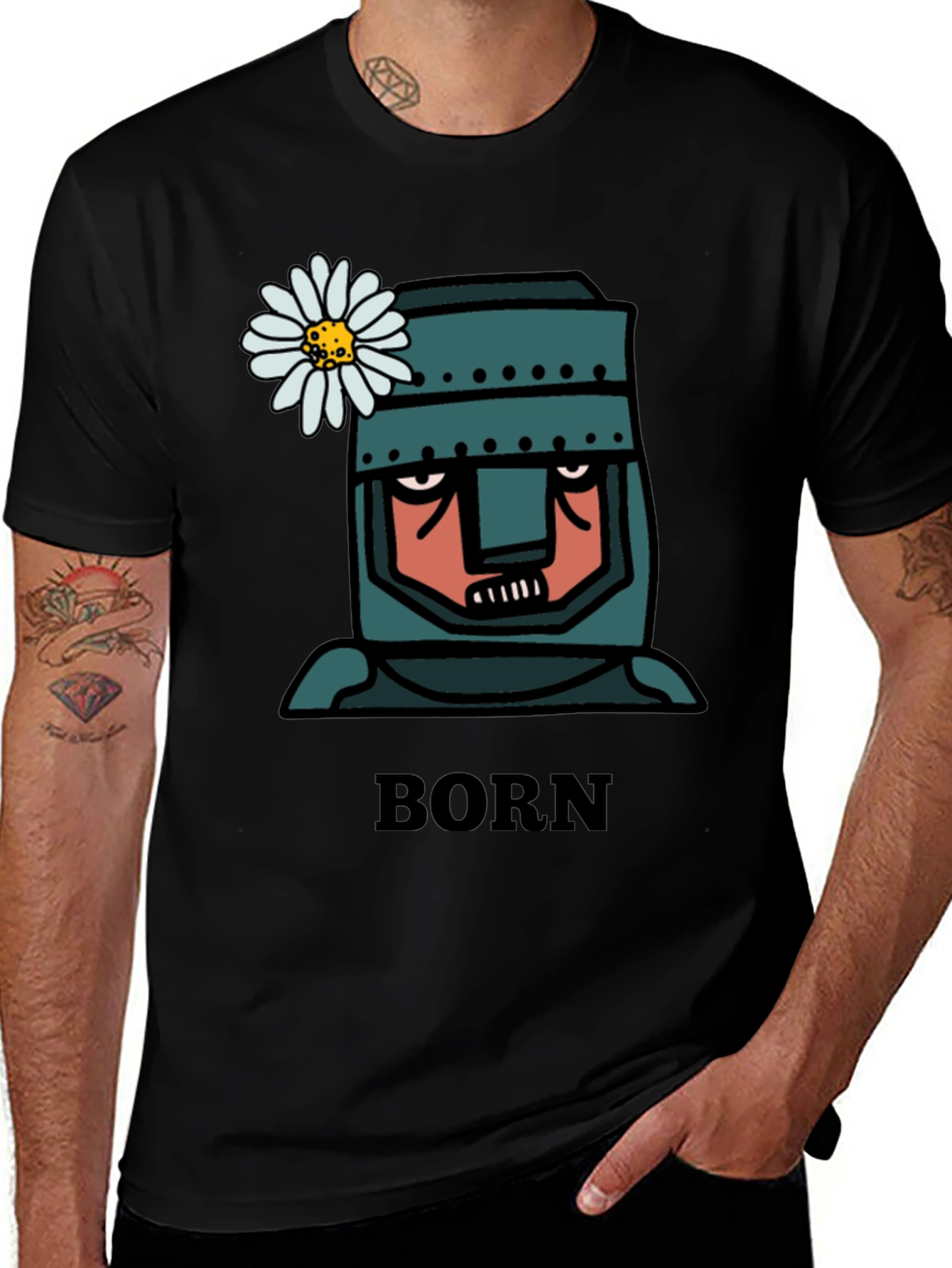 Variant 26 of Black Knight 'Born' T-Shirt - Funny Graphic Tee