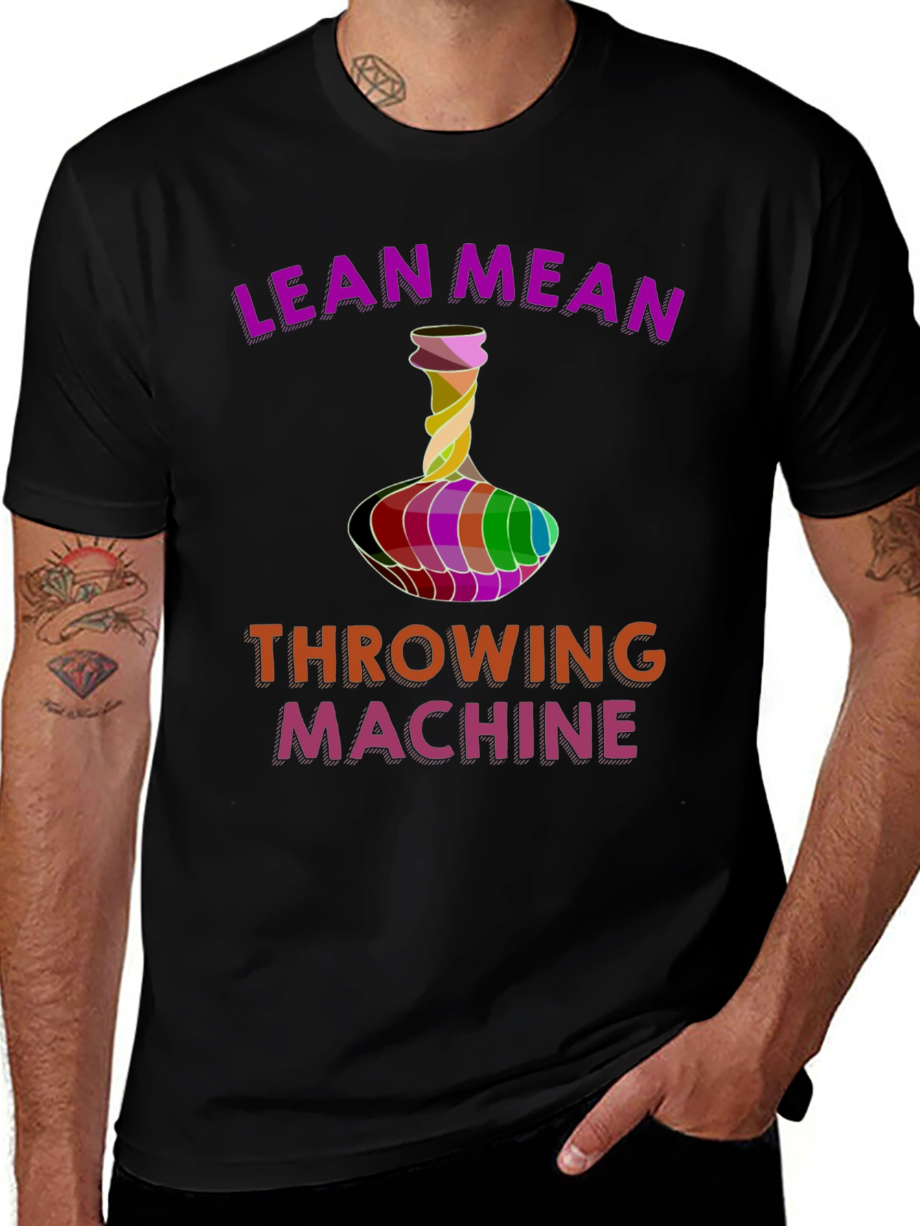 Variant 8 of Lean Mean Throwing Machine Graphic T-Shirt