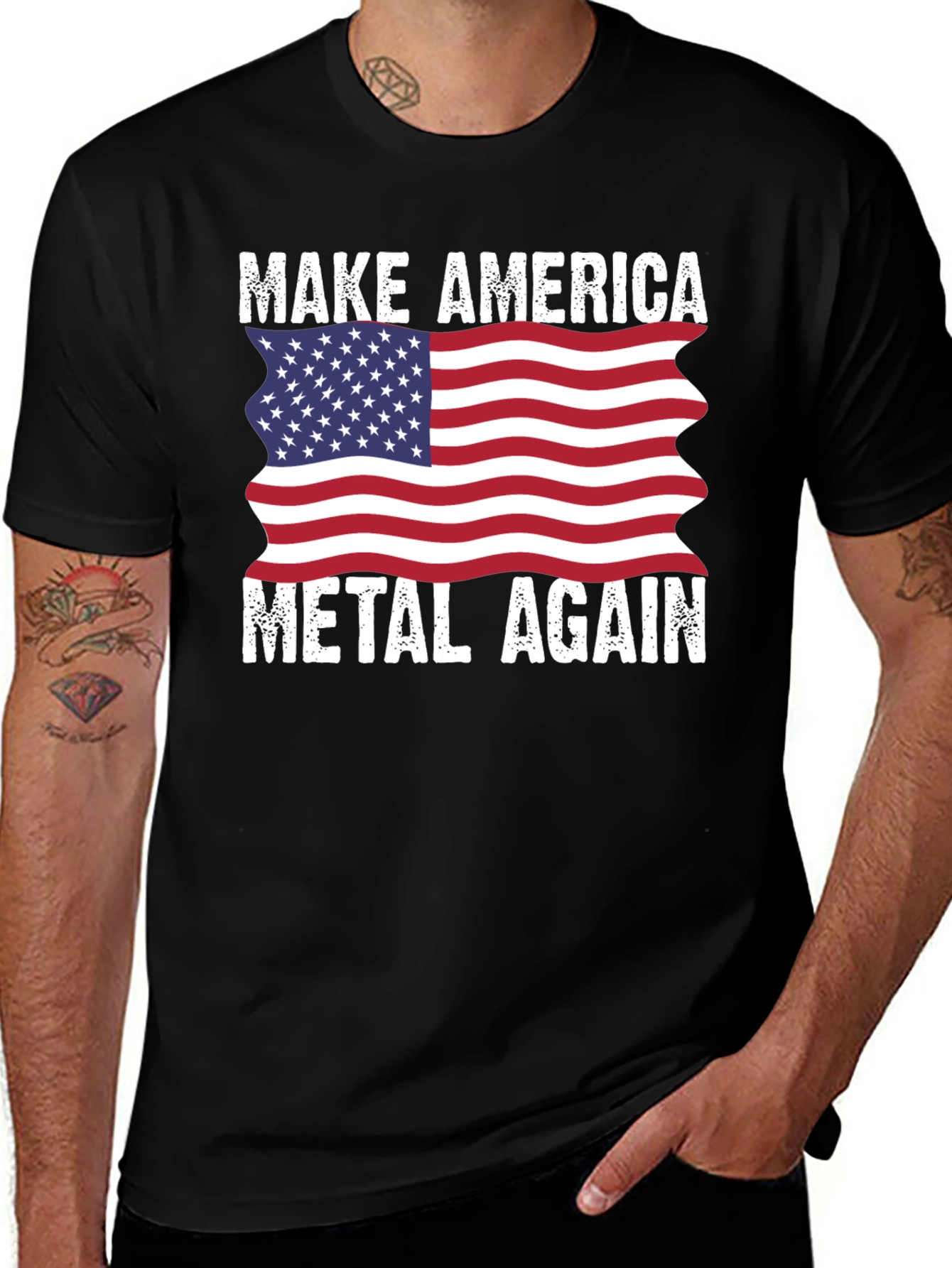 Variant 4 of Make America Metal Again Graphic Tee