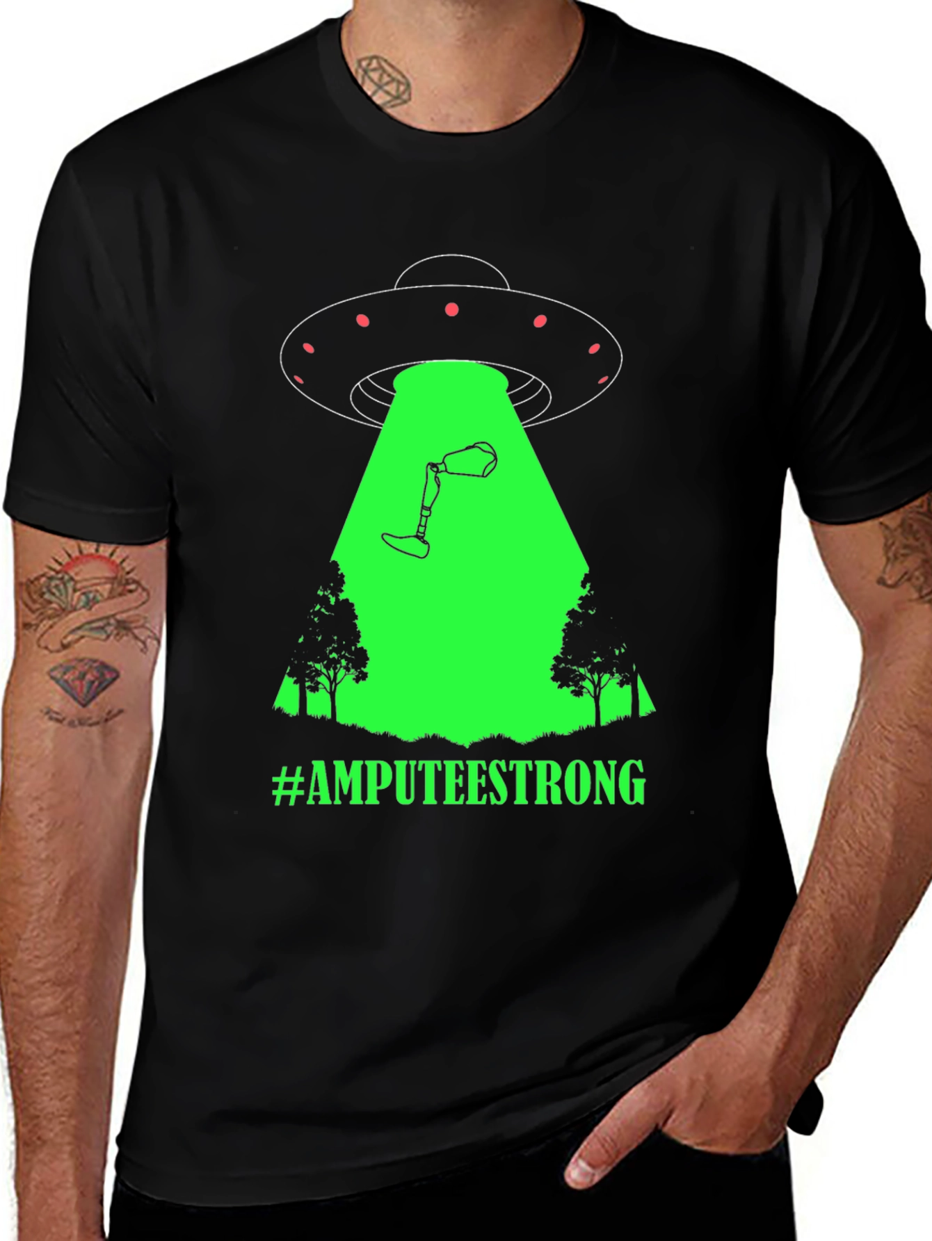 Amputee Strong Alien Abduction T-Shirt