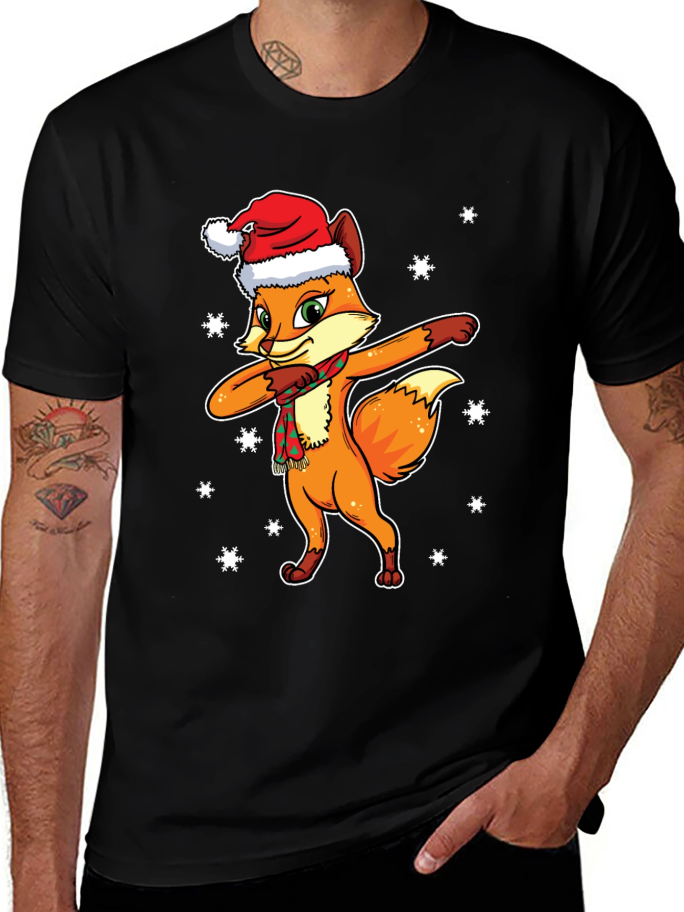 Dabbing Fox Christmas T-Shirt