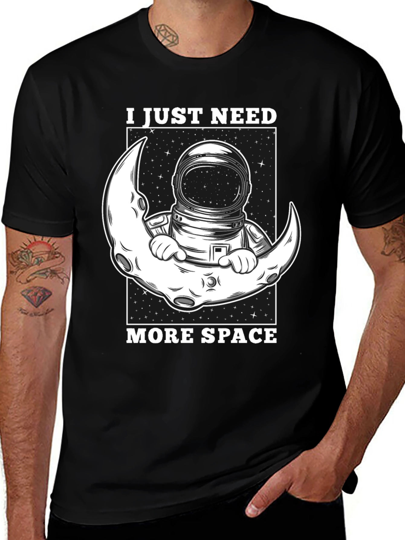 Variant 2 of I Need More Space Astronaut Graphic Tee