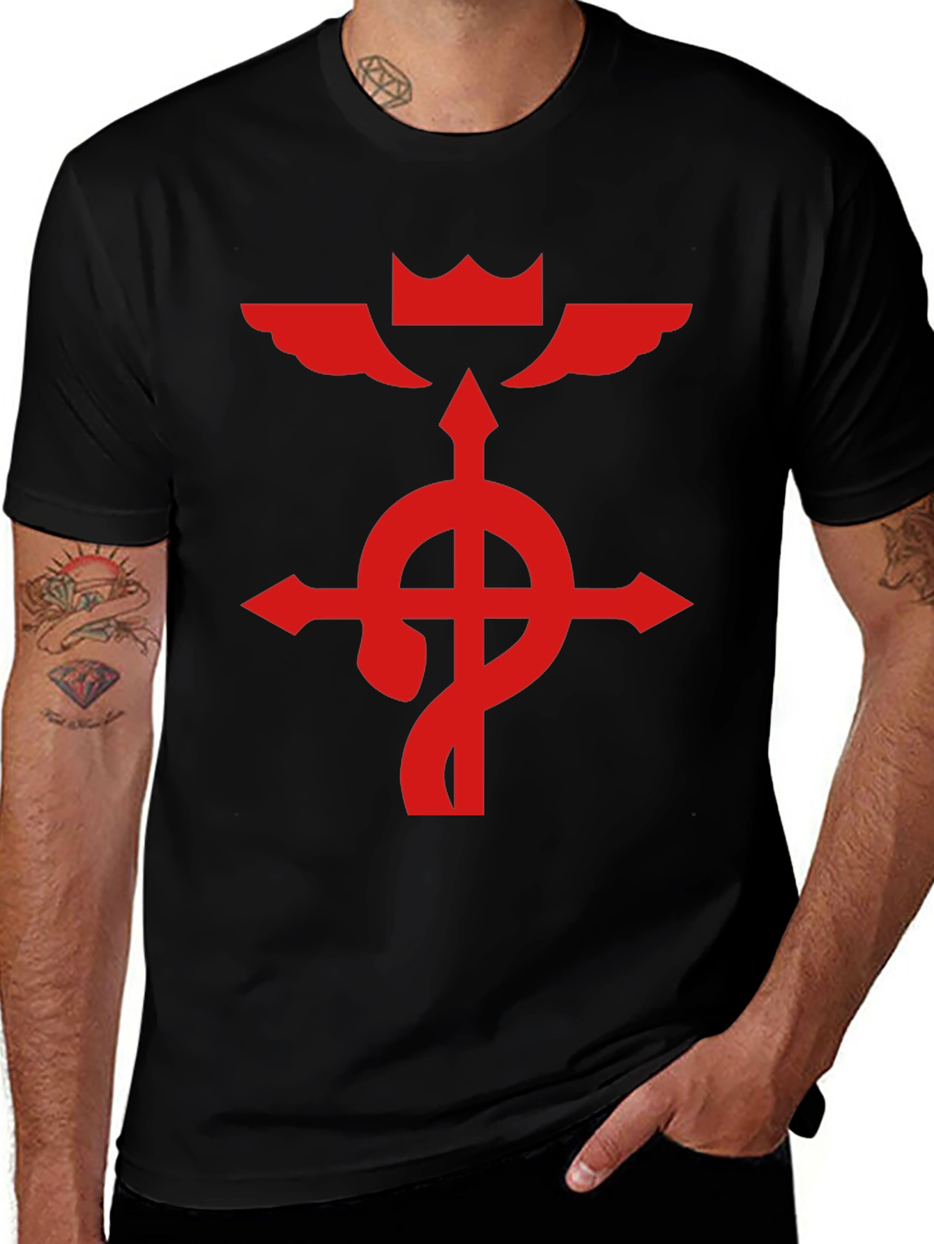 Variant 15 of Fullmetal Alchemist Crimson Crest Black Tee