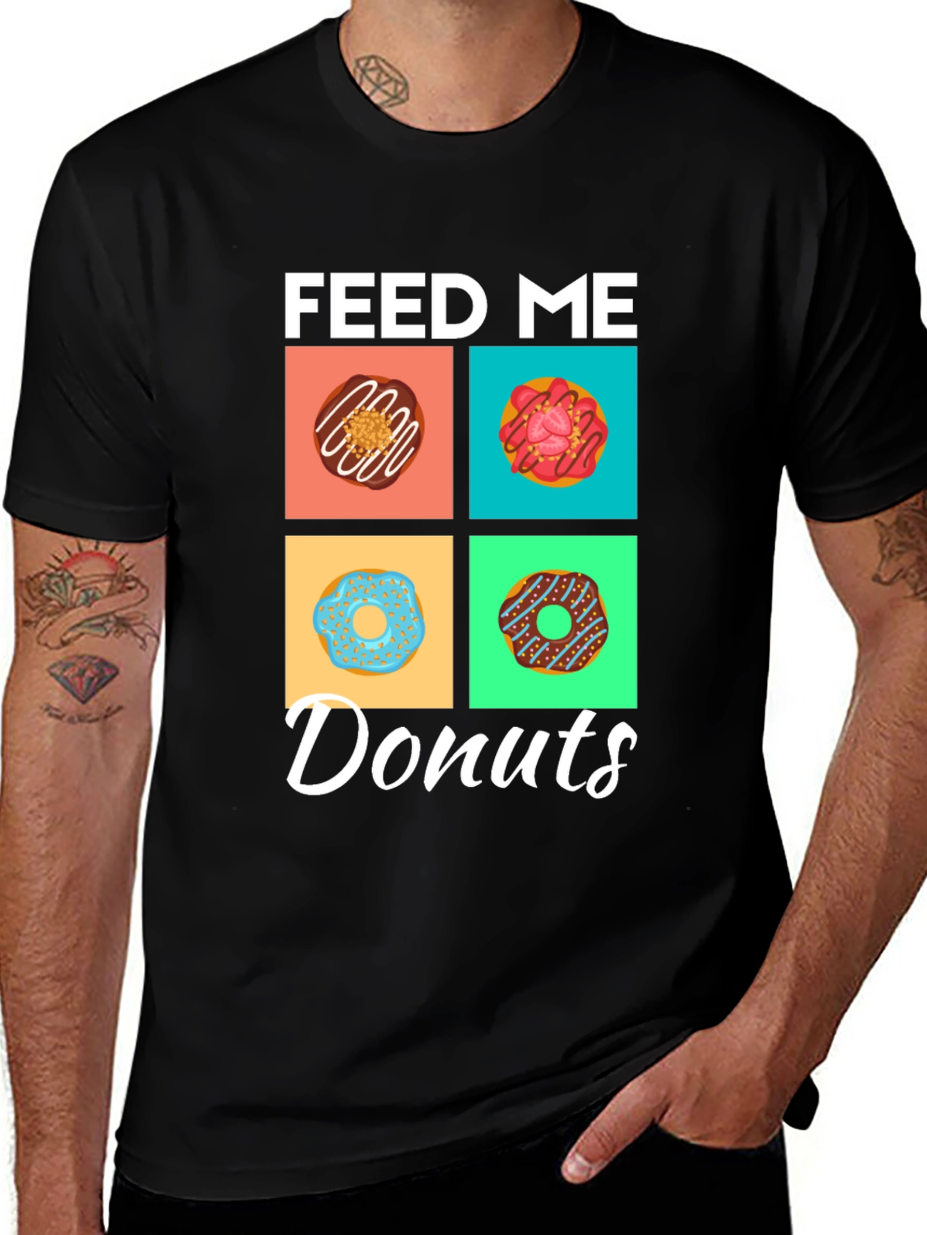 Variant 19 of Feed Me Donuts T-Shirt - Funny Donut Lover Tee