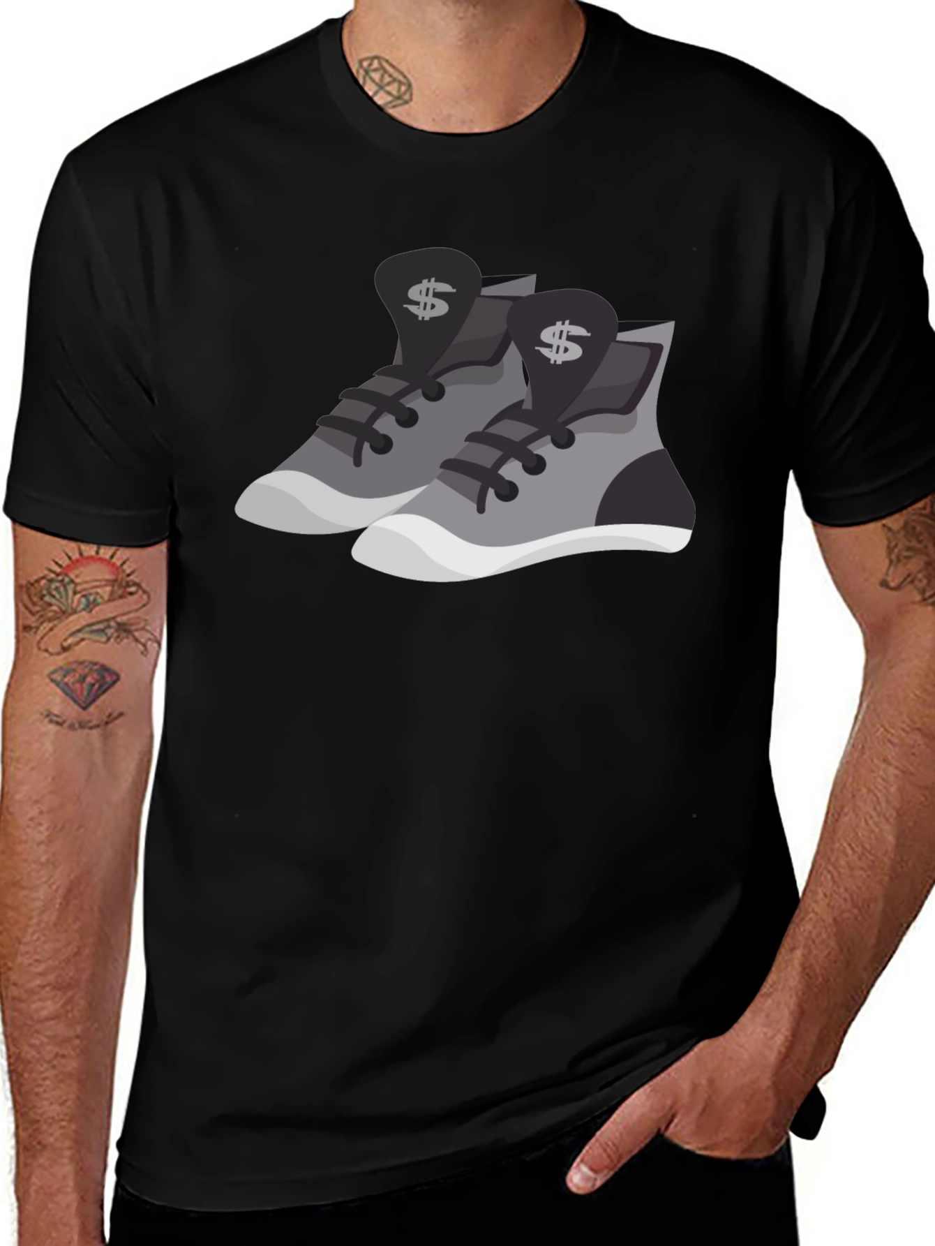Sneaker Graphic Black T-Shirt