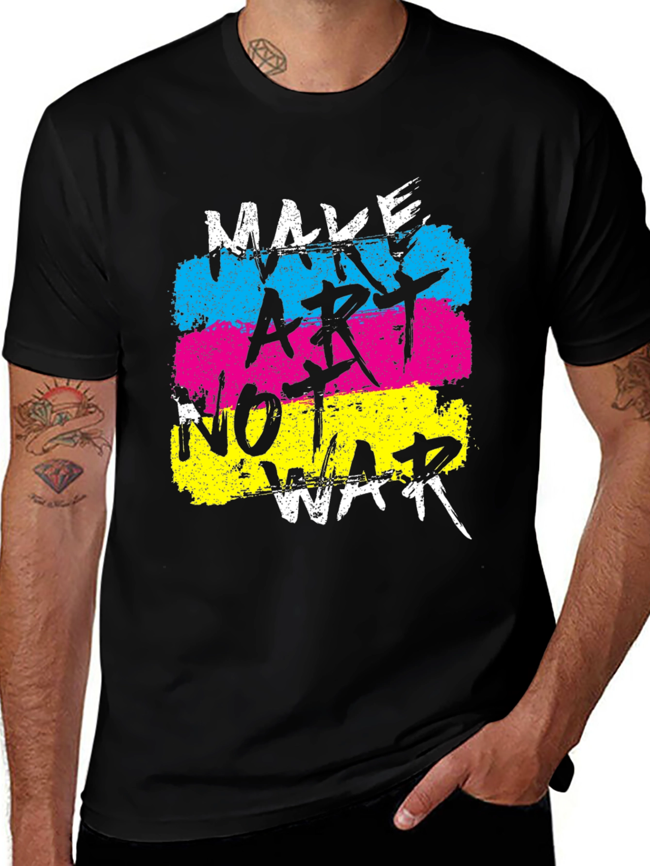 Variant 27 of Make Art Not War Graphic T-Shirt - Artistic Expression Tee