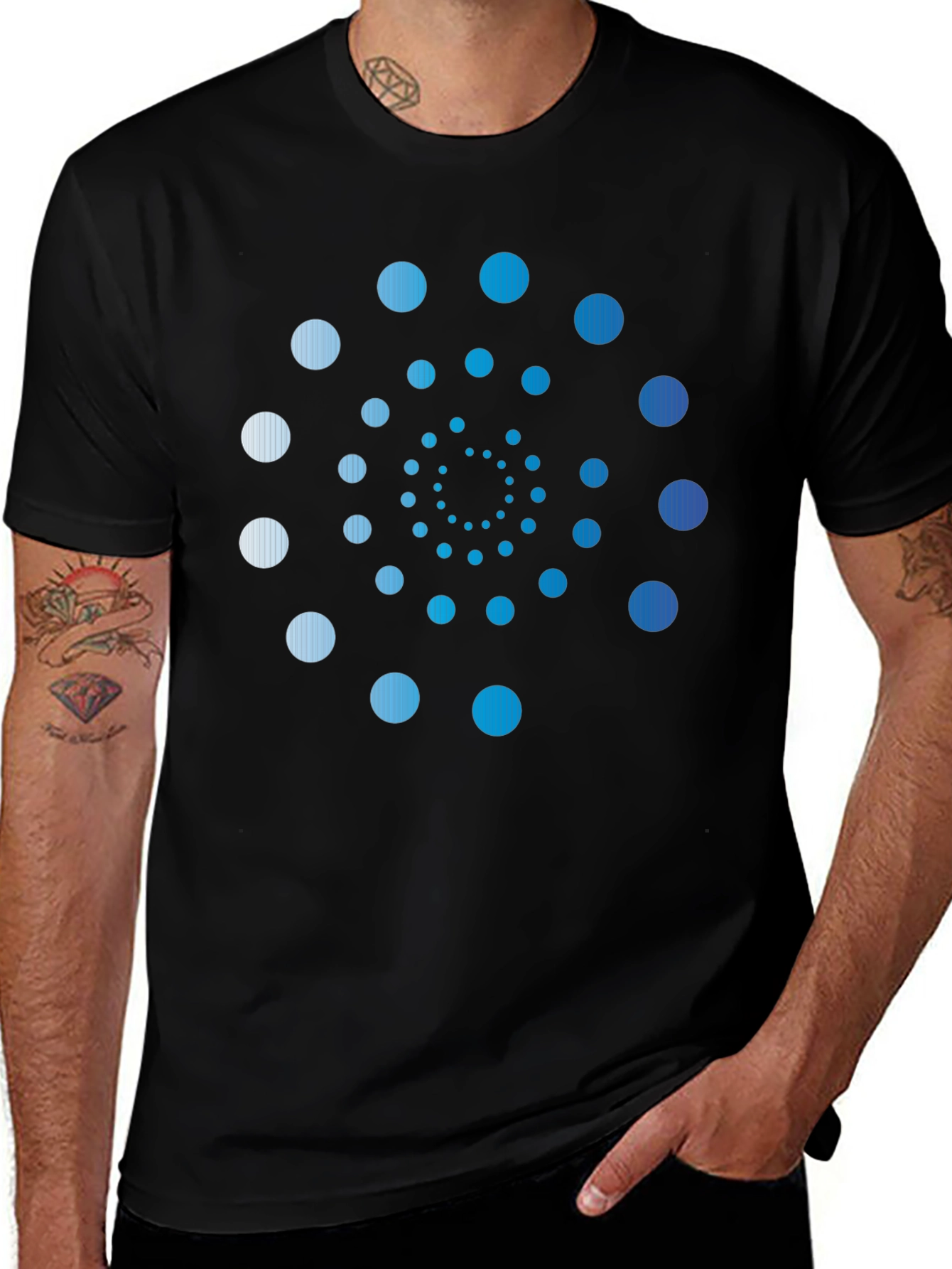 Variant 20 of Spiral Dot Pattern Tee
