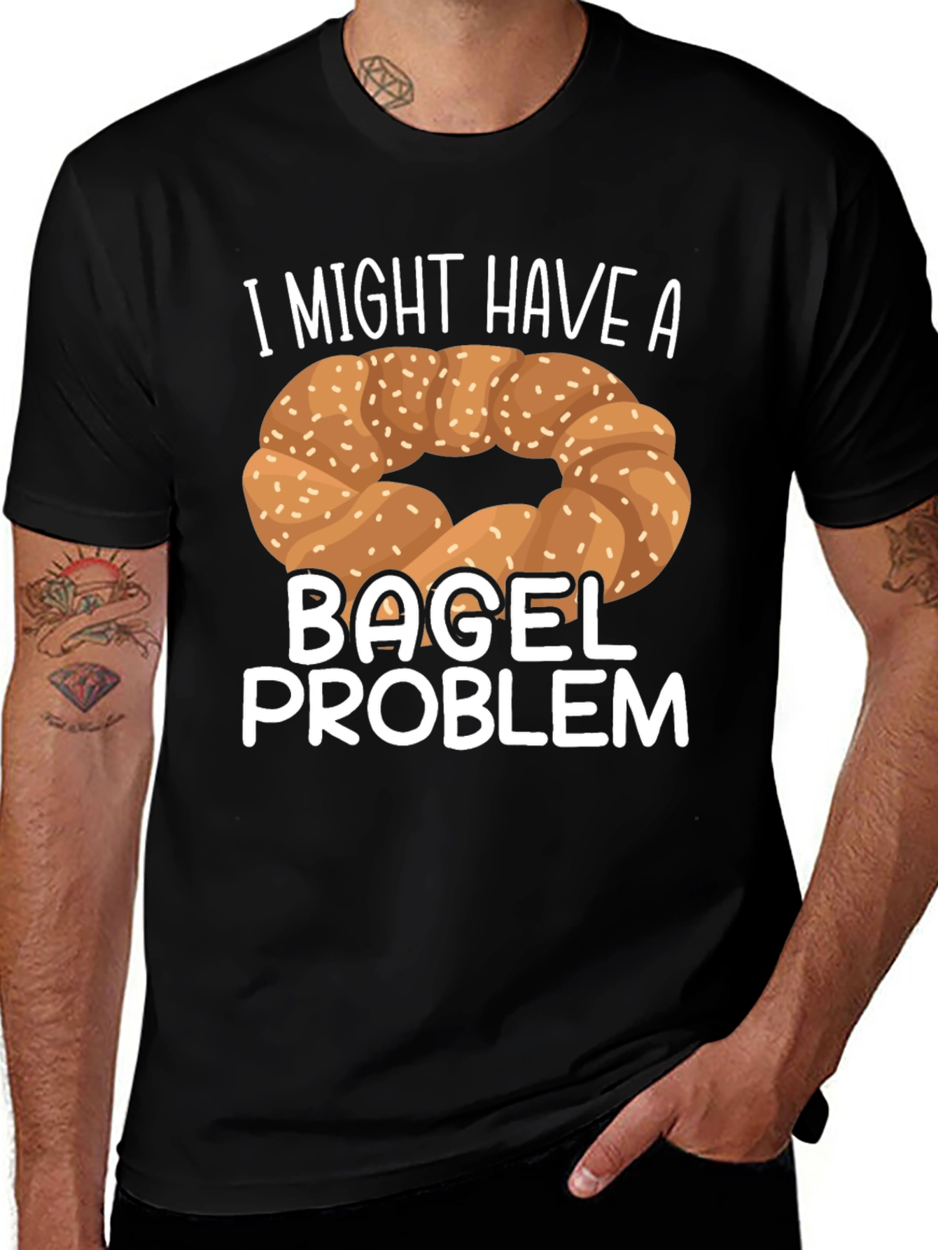 Variant 18 of Funny Bagel Problem T-Shirt