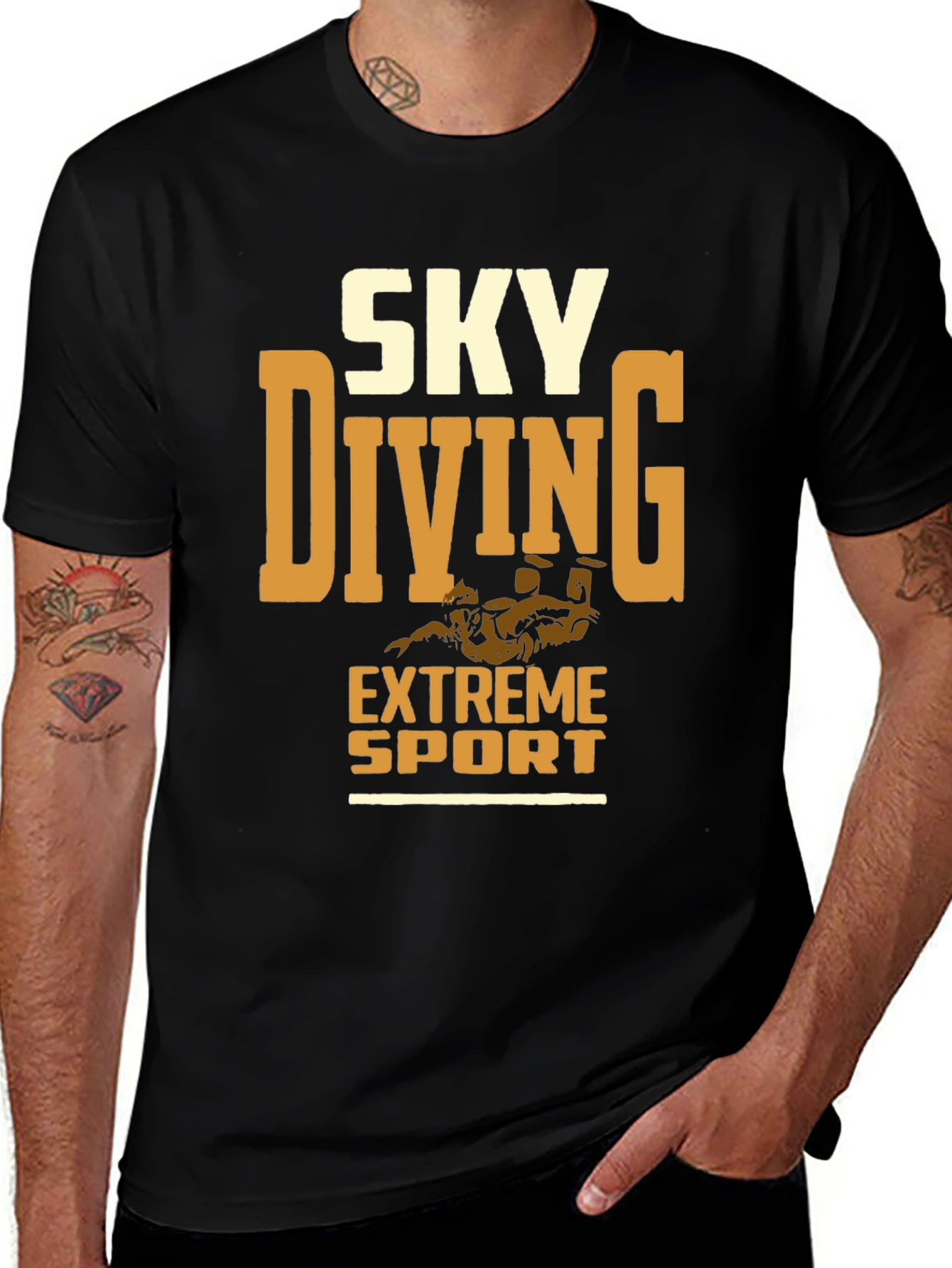 Variant 19 of Sky Diving Extreme Sport Graphic Tee