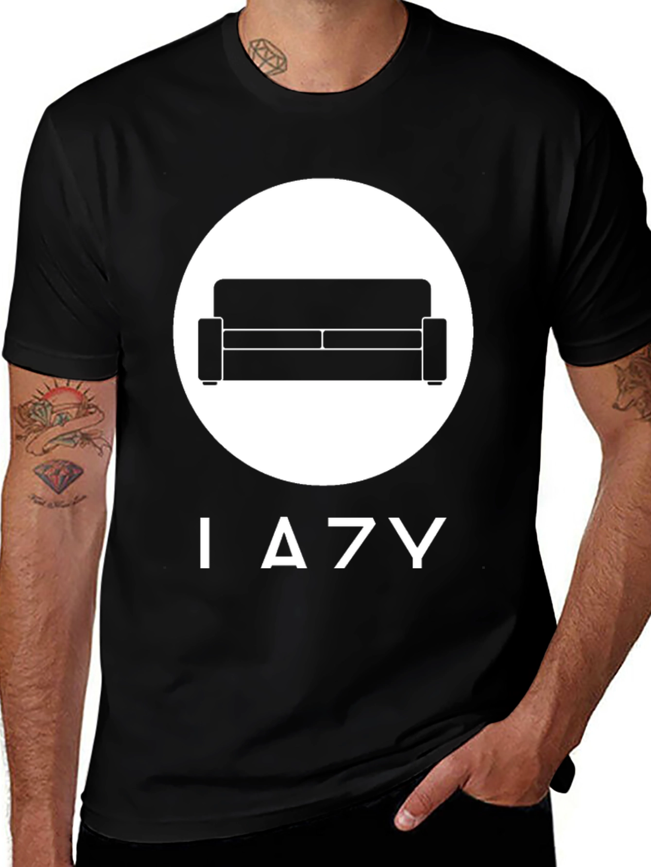 I Lazy Couch Graphic T-Shirt - Casual Comfort