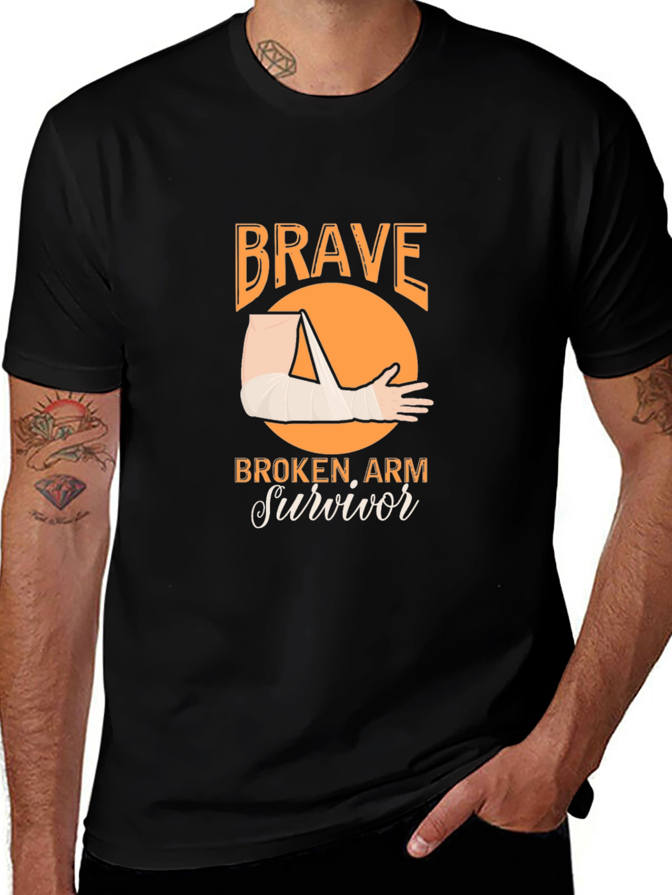 Brave Broken Arm Survivor Graphic T-Shirt