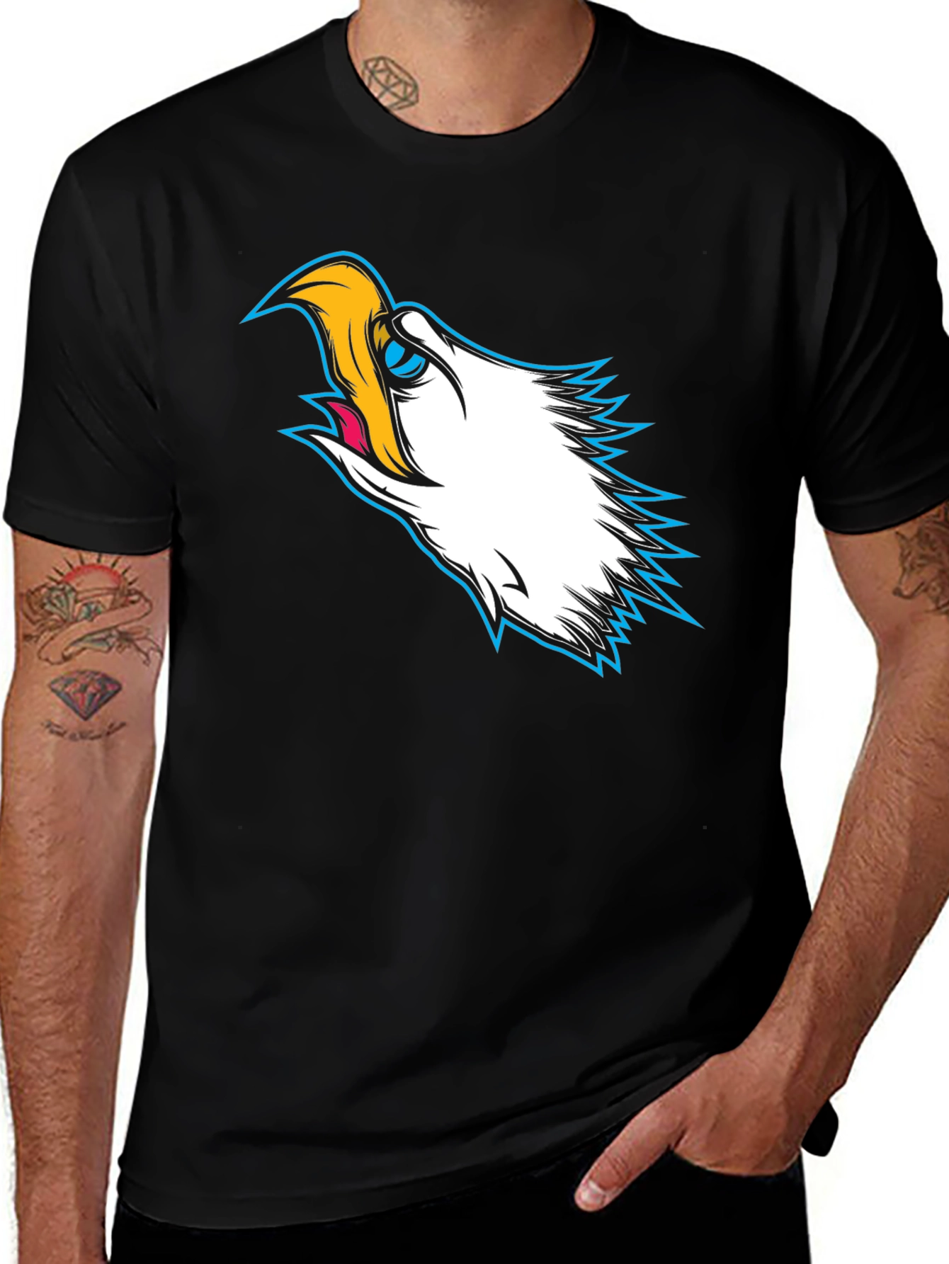 Variant 14 of Eagle Graphic Black T-Shirt - Bold and Unique