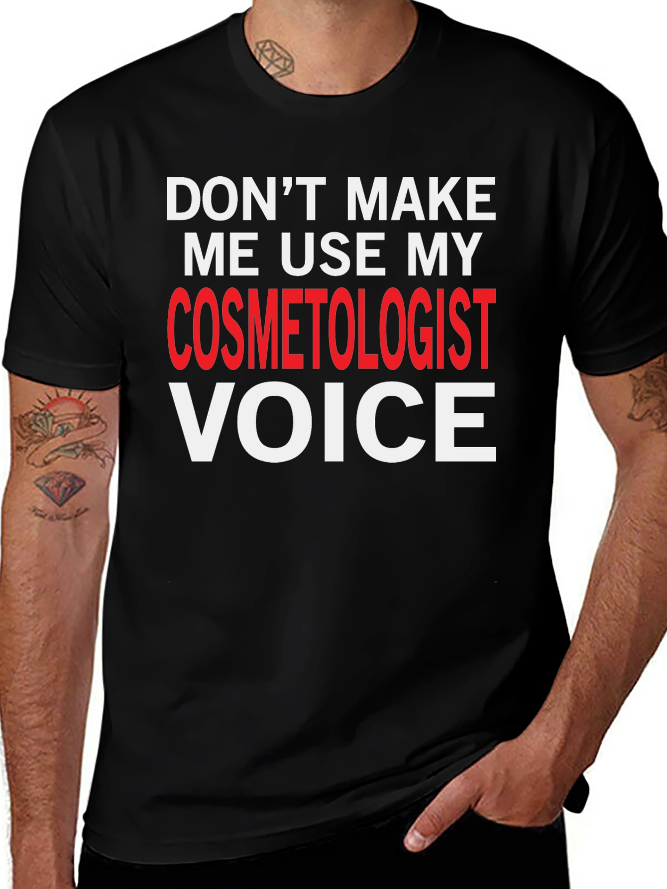 Variant 23 of Cosmetologist Voice Funny T-Shirt