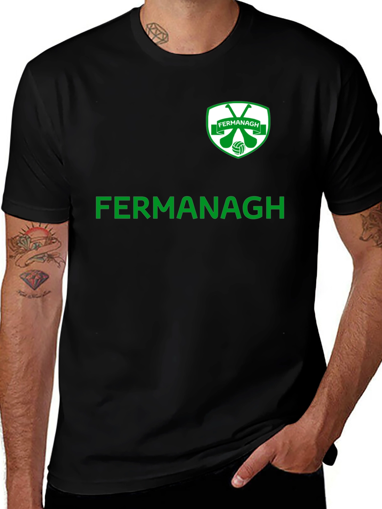 Fermanagh GAA T-Shirt - Black, Green