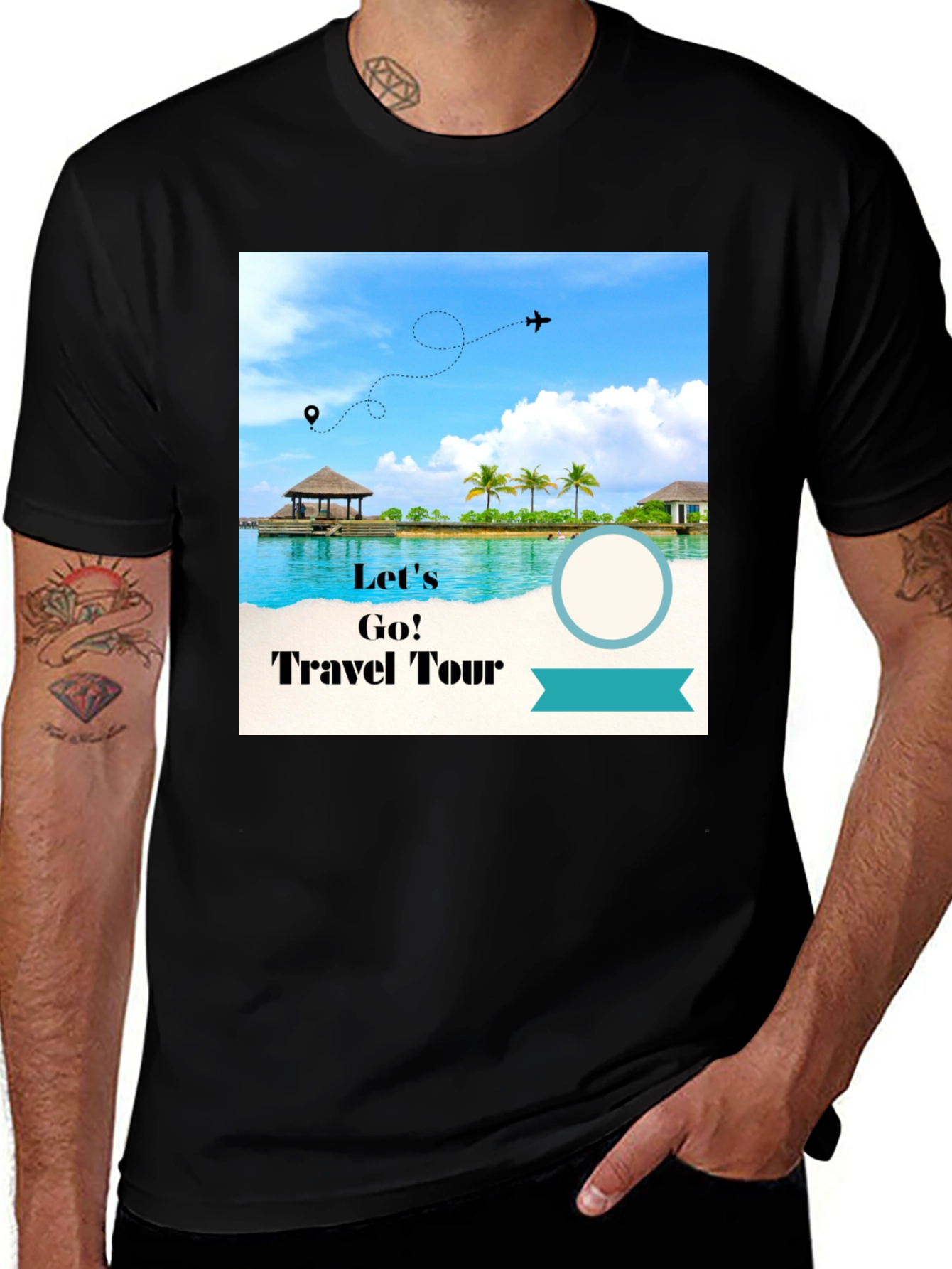 Variant 27 of Travel Tour T-Shirt: Beach Getaway Design