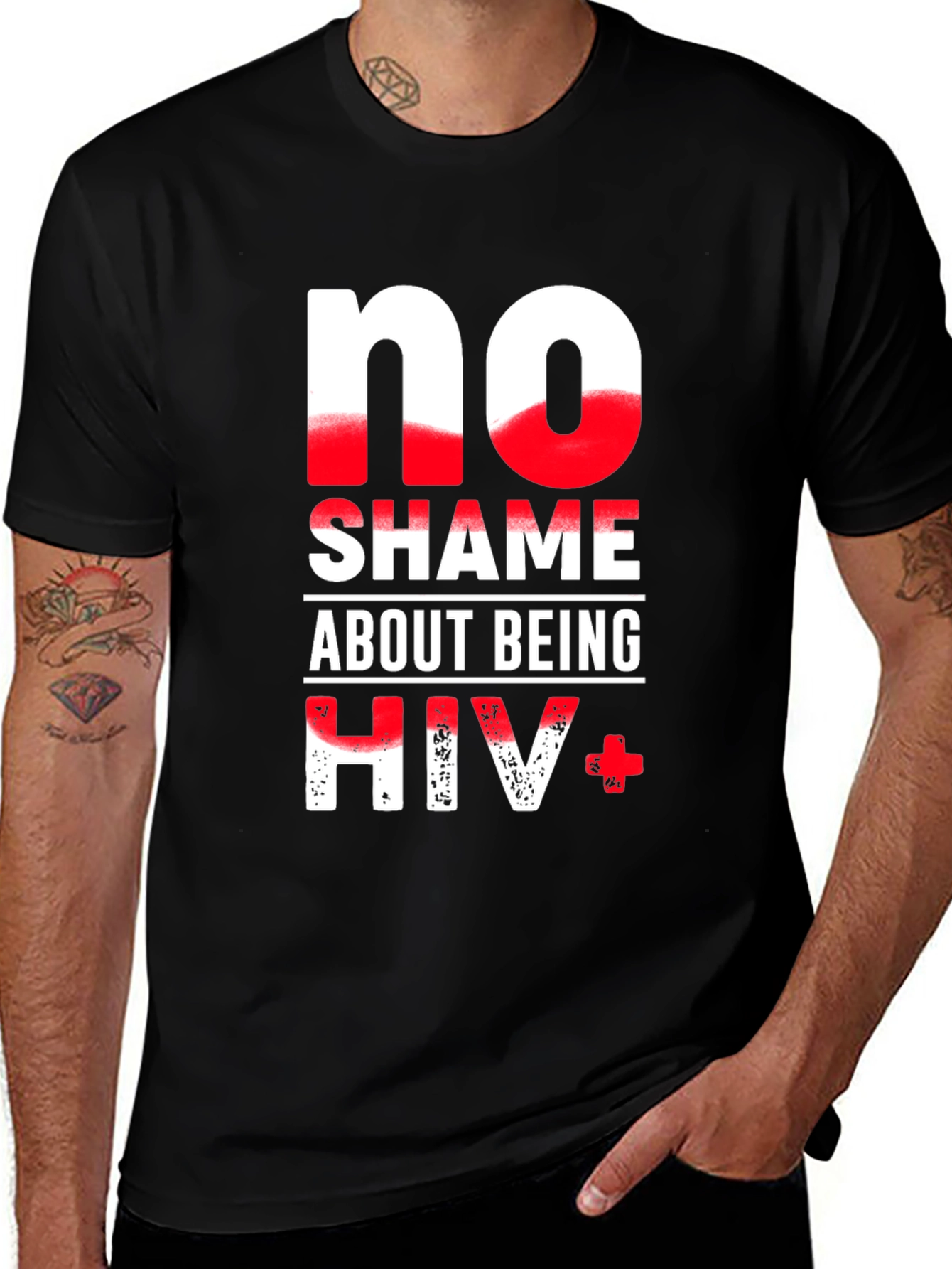 No Shame About Being HIV+ Graphic T-Shirt