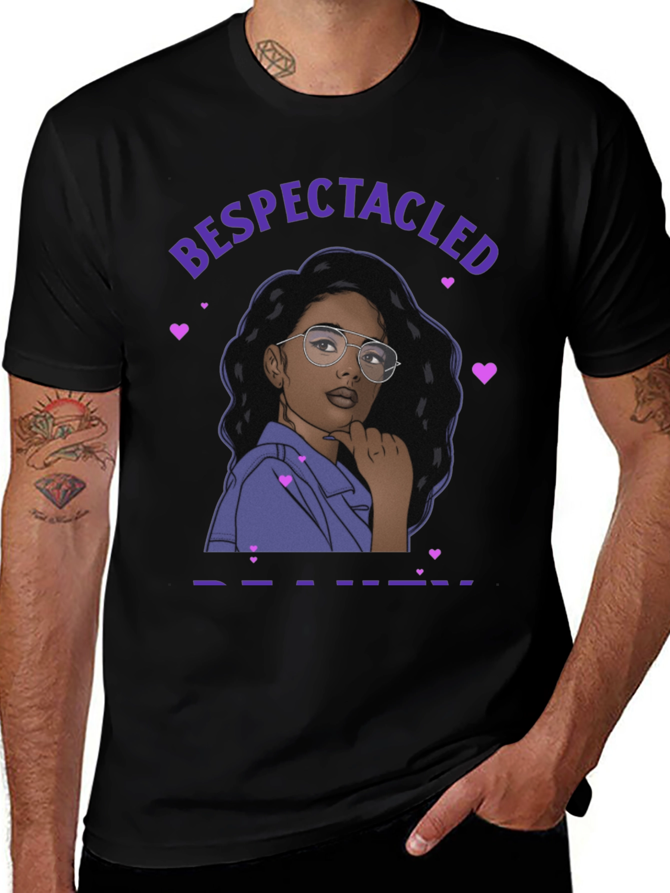 Bespectacled Woman Graphic Print T-Shirt
