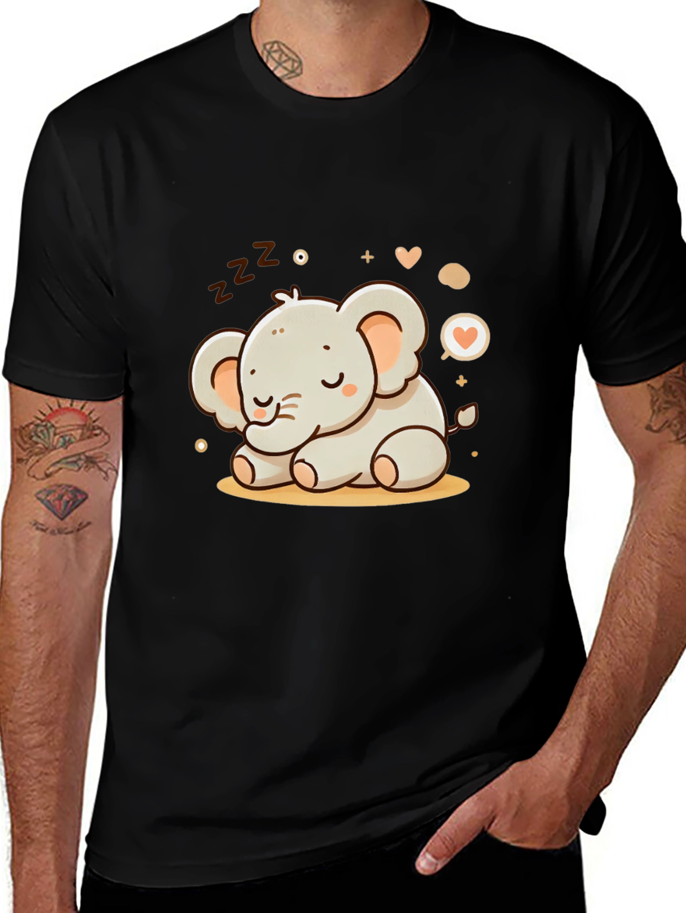 Variant 23 of Cute Sleeping Elephant T-Shirt