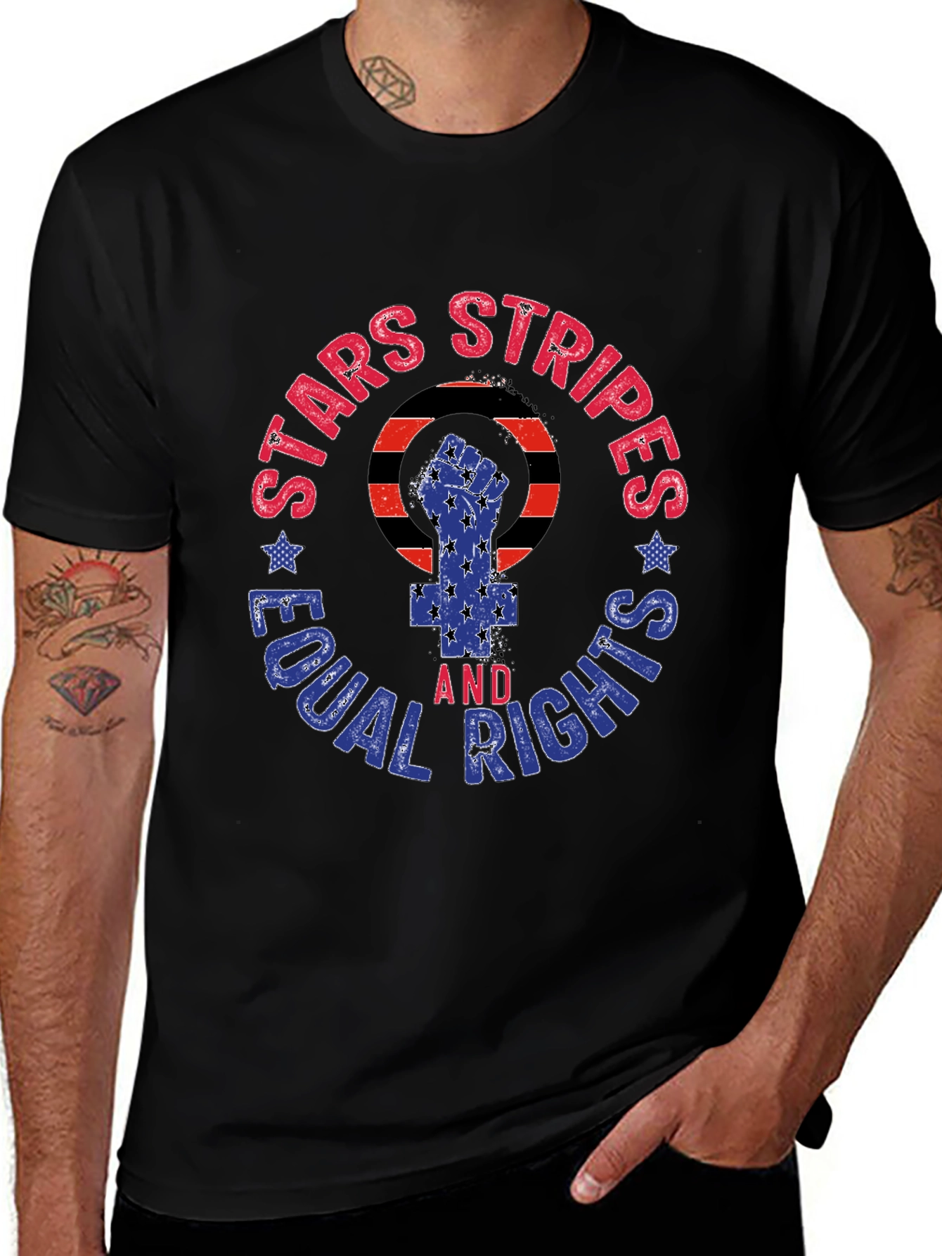 Variant 26 of Stars Stripes Equal Rights Tee