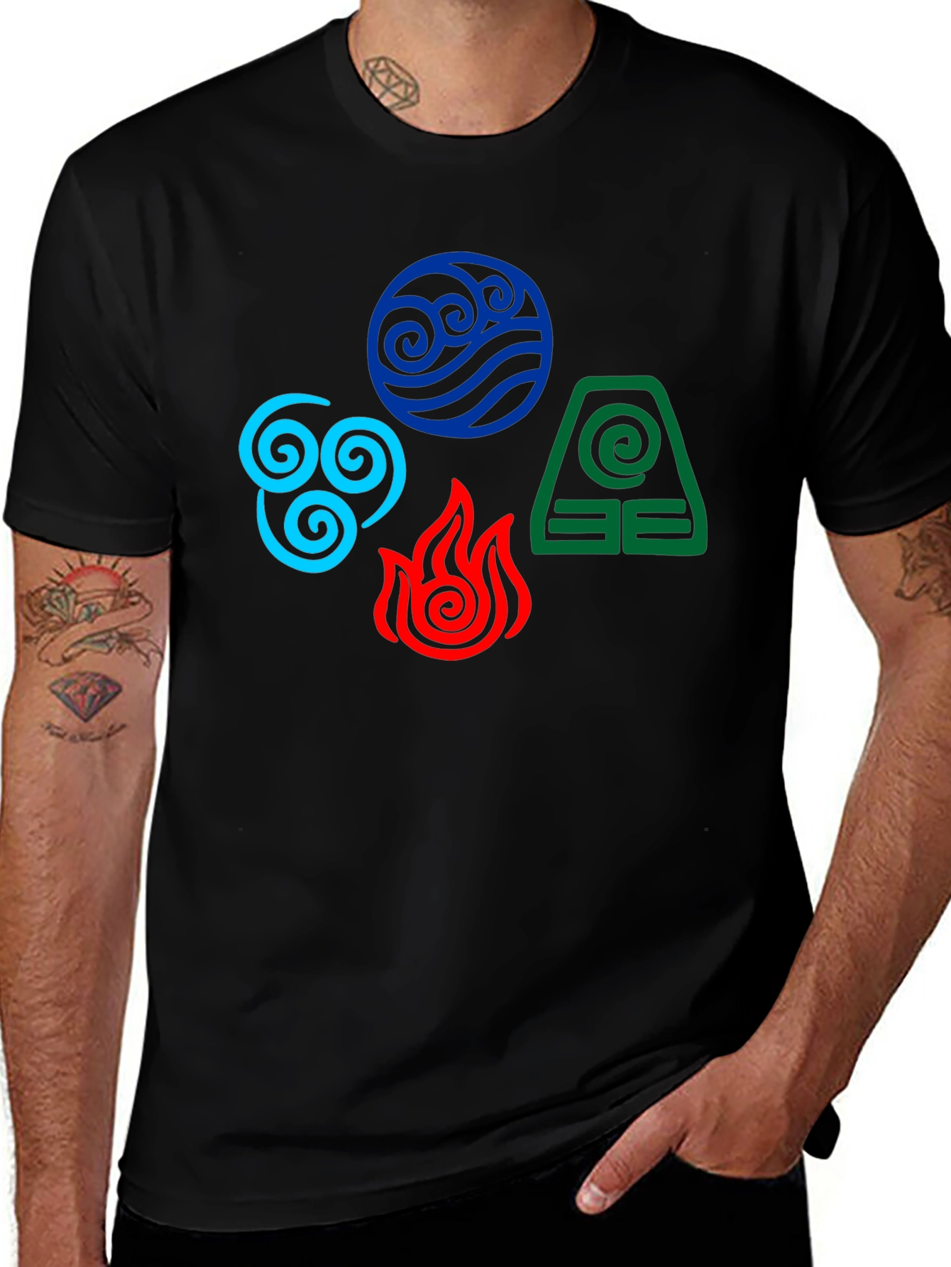 Avatar Elements T-Shirt - Earth, Fire, Air, Water