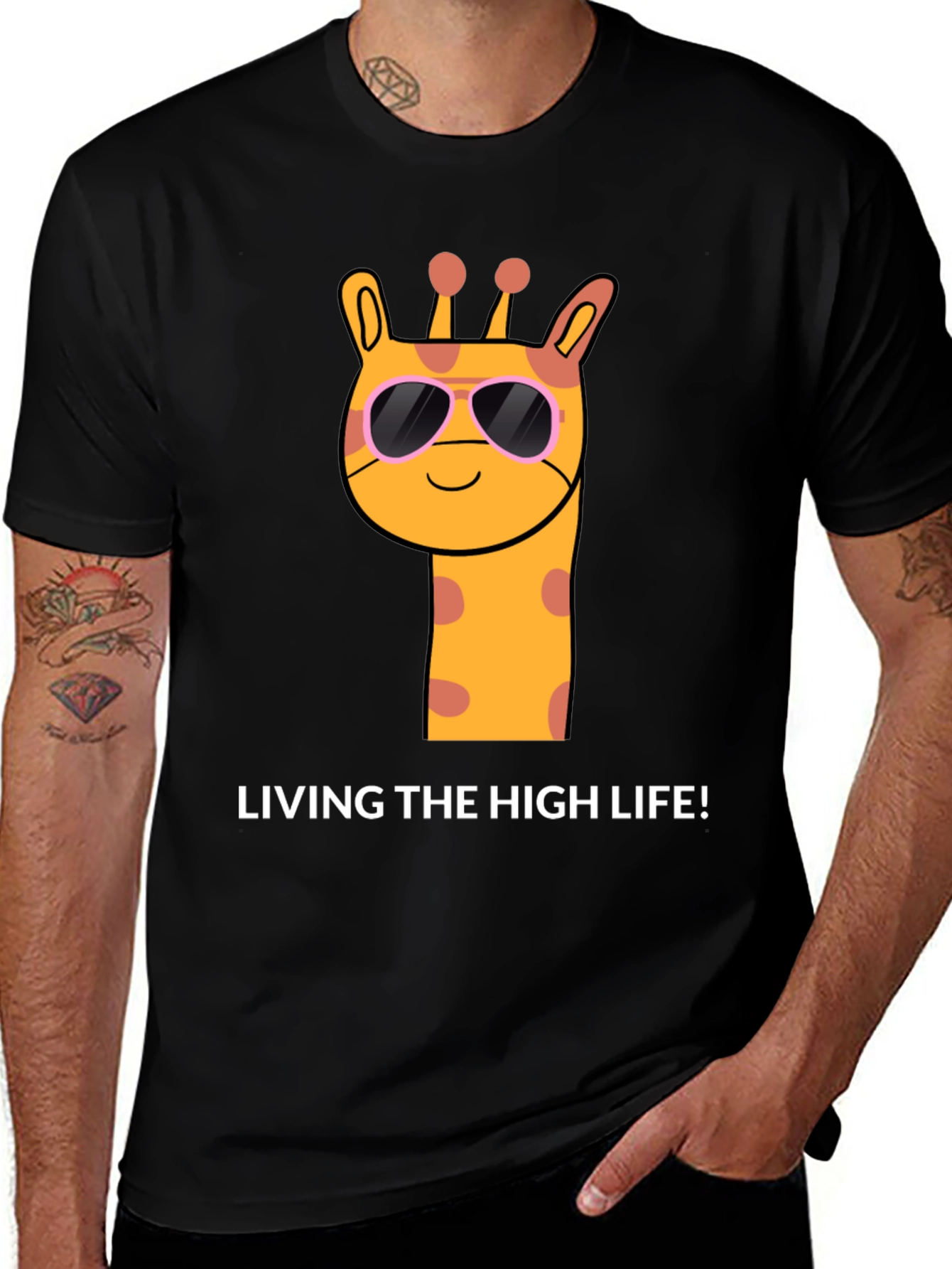 Cool Giraffe T-Shirt - Living the High Life!