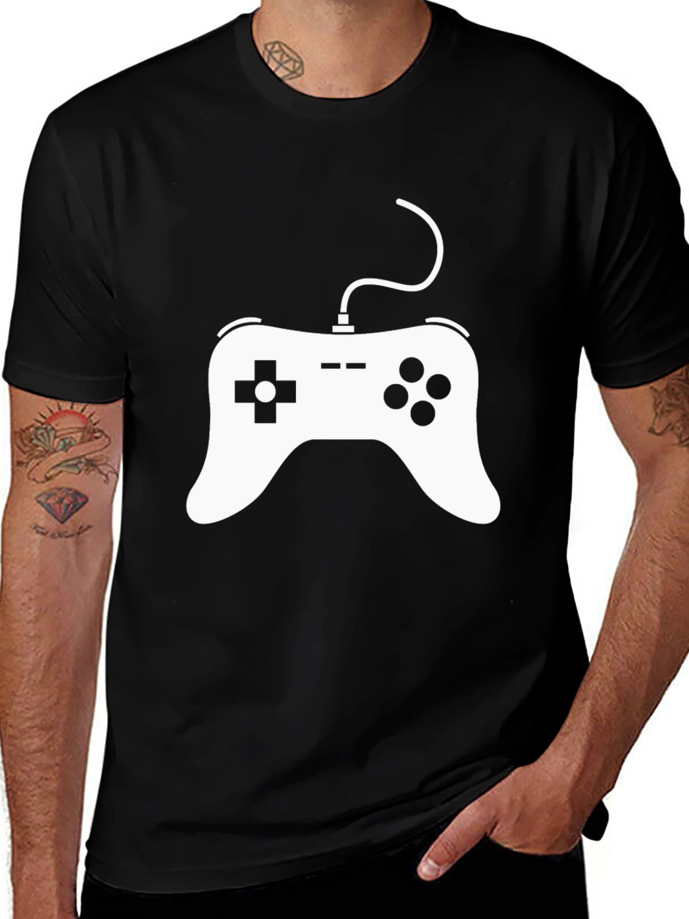 Variant 25 of Gamer Controller Graphic Tee - Black