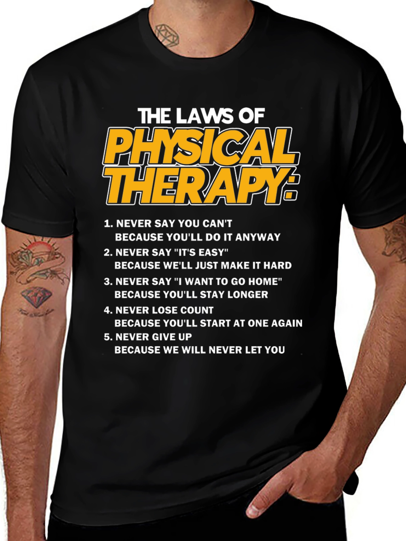 Variant 5 of Physical Therapy Laws Graphic T-Shirt