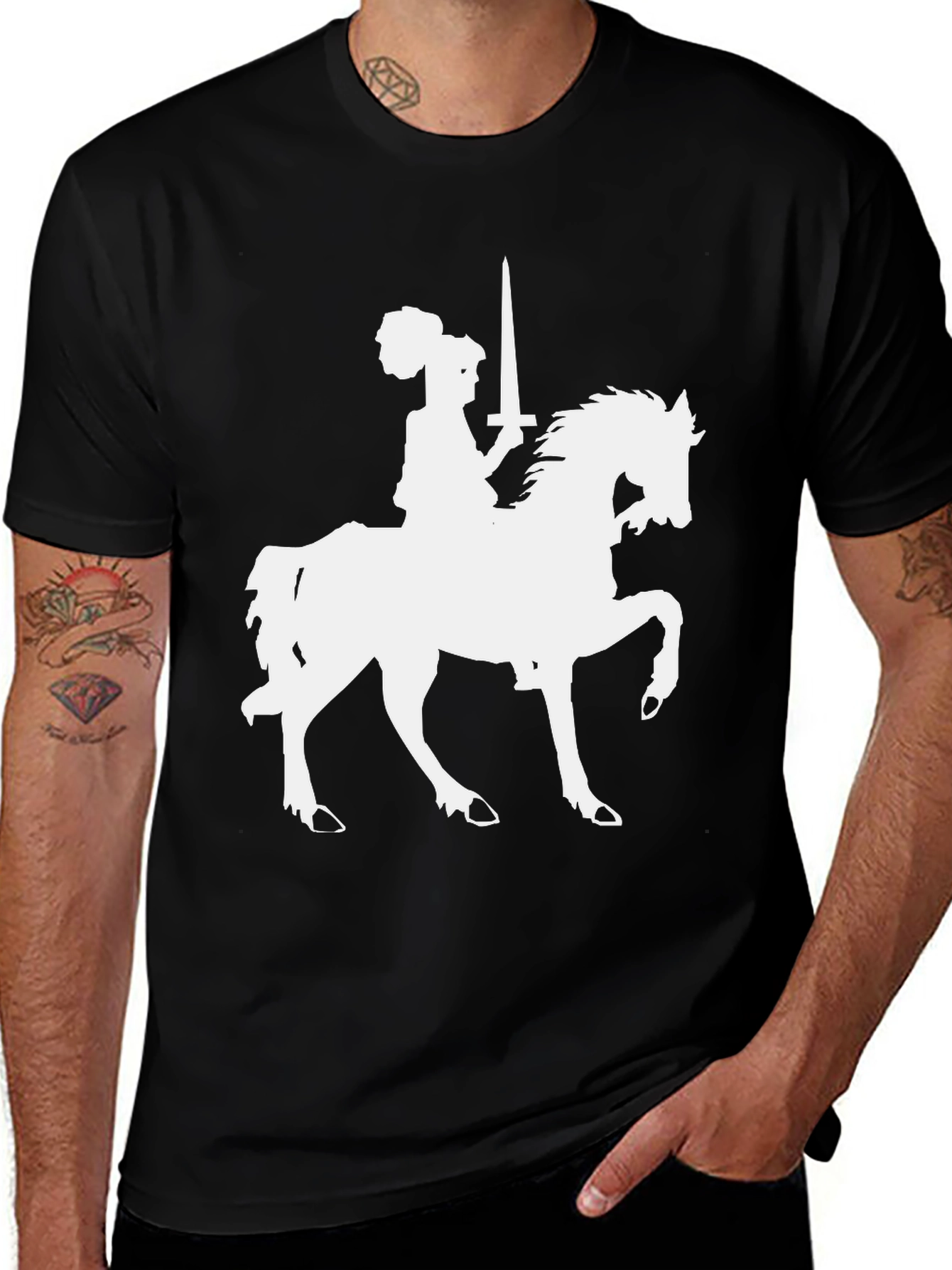 Variant 20 of Knight on Horse T-Shirt - Bold Graphic Tee