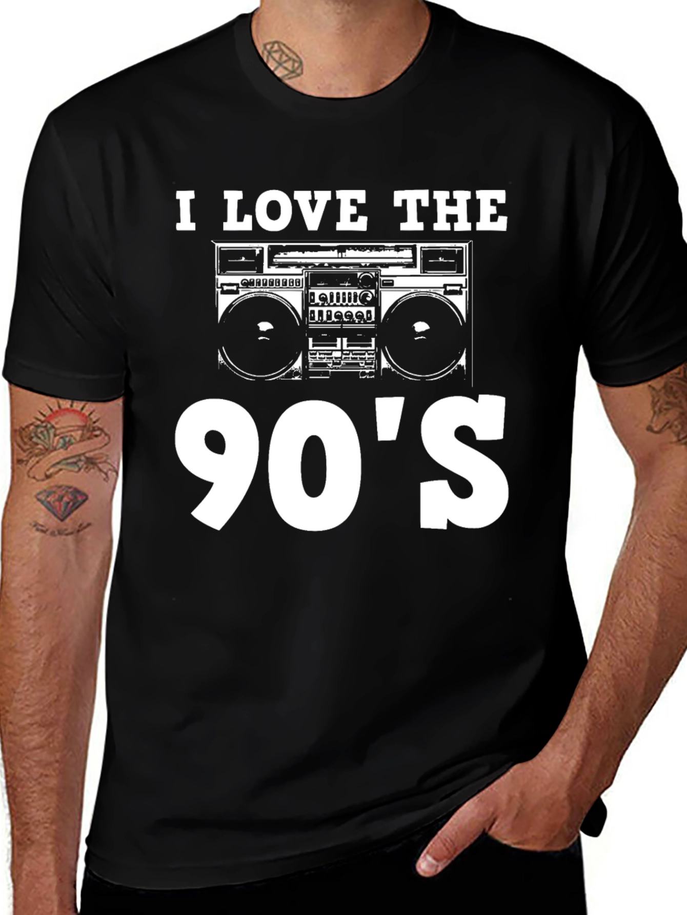 Variant 6 of I Love The 90's Boombox Black T-Shirt