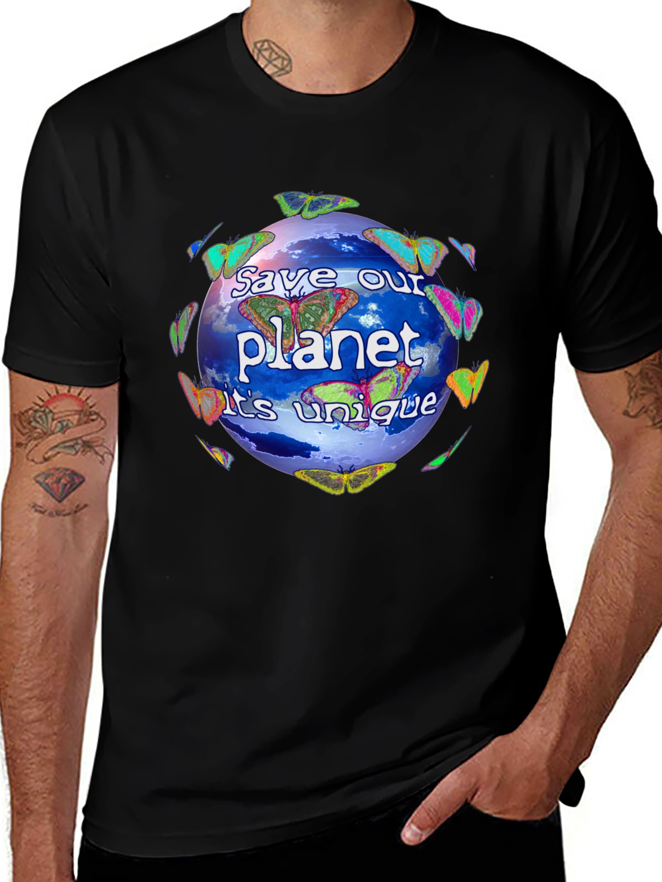 Variant 25 of Save Our Planet Graphic T-Shirt - Unique Design!