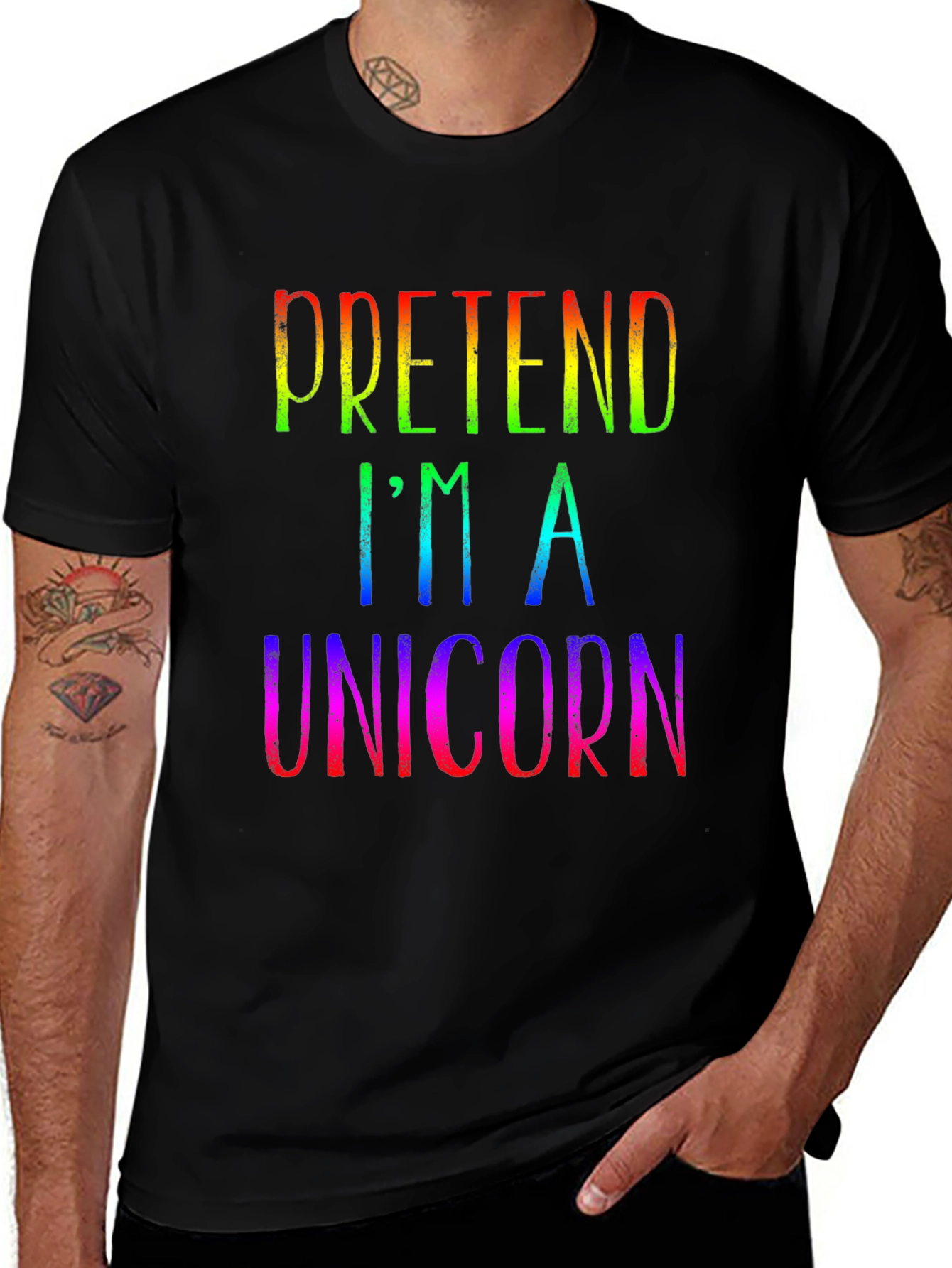 Variant 30 of Pretend I'm a Unicorn Rainbow Tee