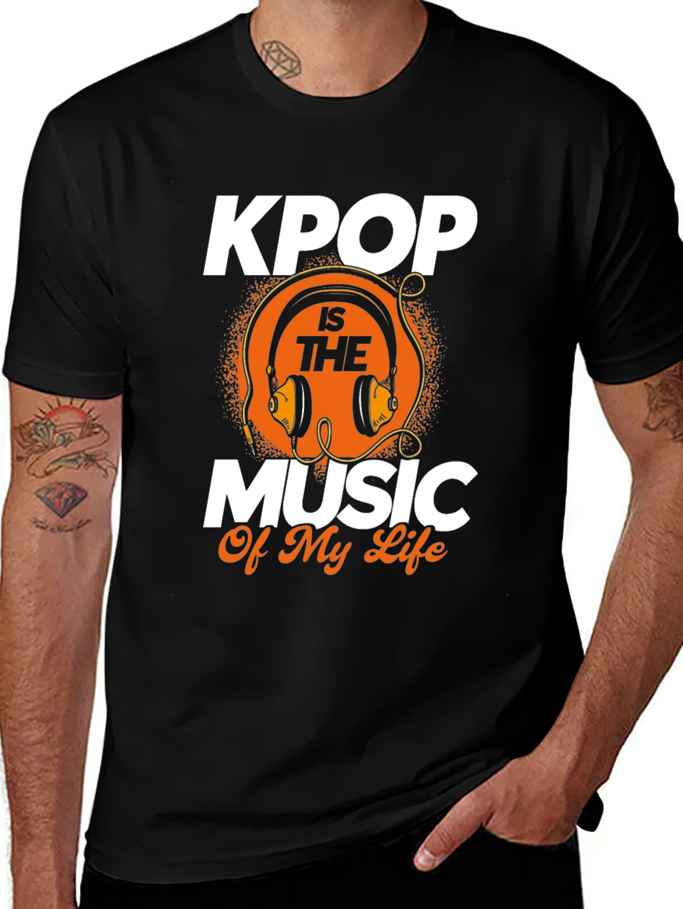 Kpop is the Music of my Life Black T-Shirt