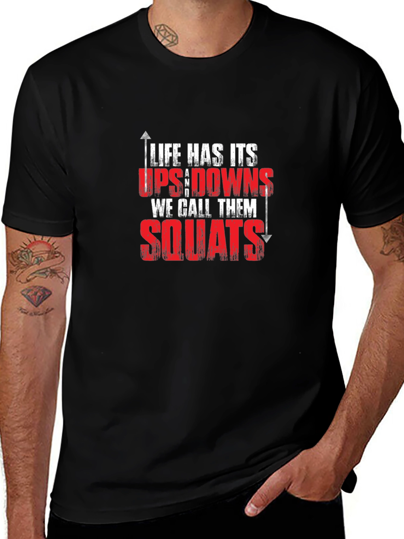 Variant 29 of Life Has Its Ups and Downs Squats T-Shirt