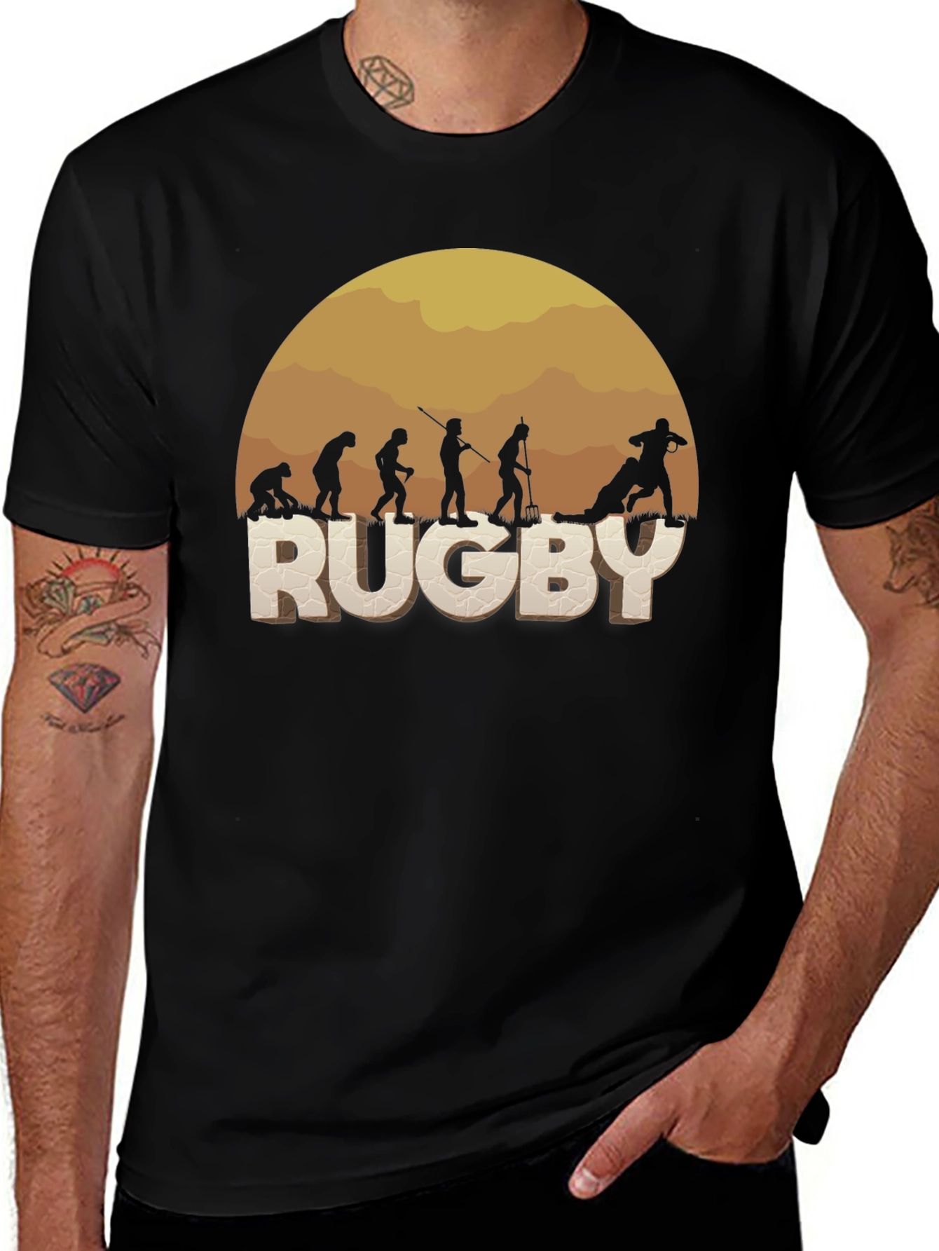 Variant 3 of Rugby Evolution T-Shirt - Funny Sport Tee