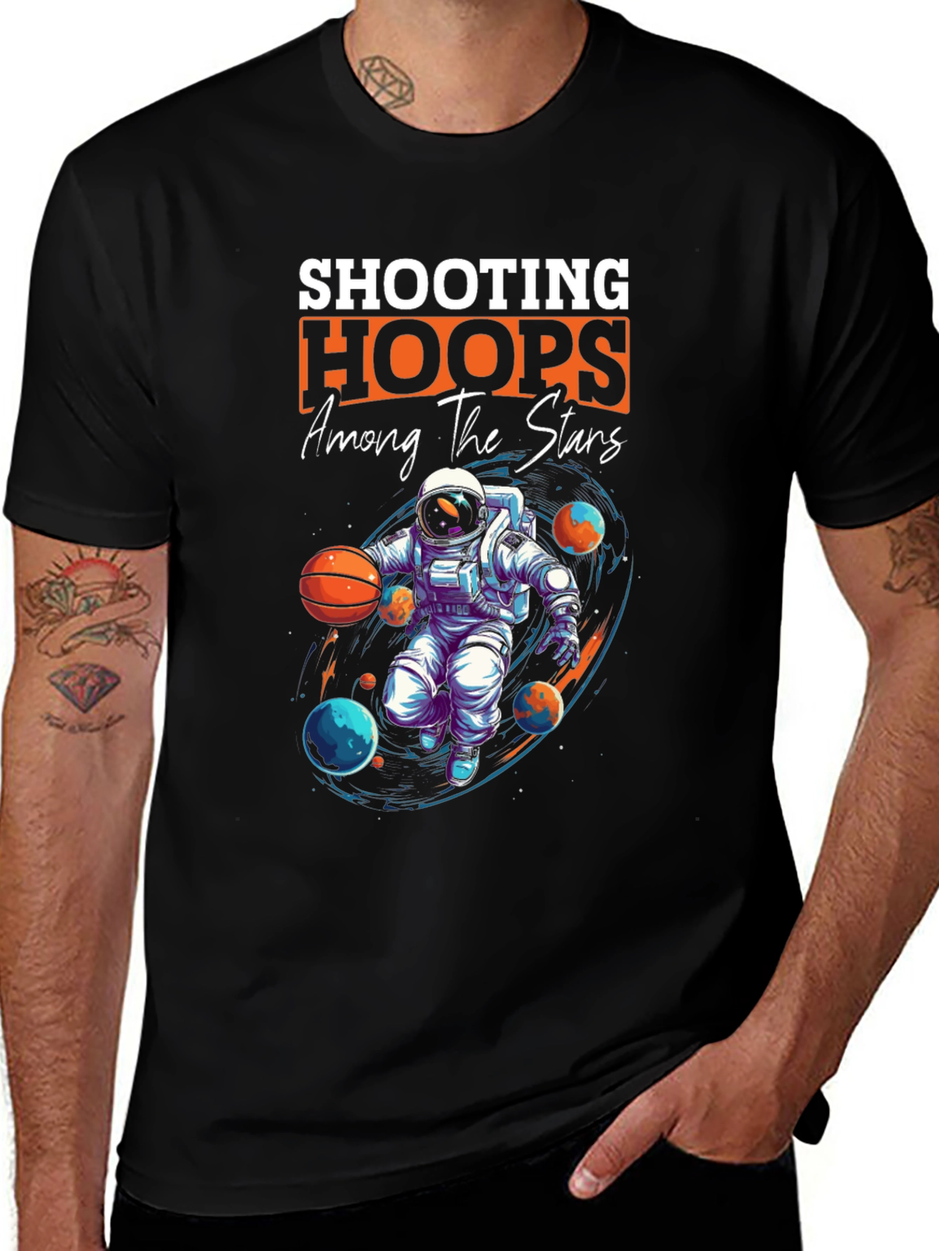 Variant 30 of Shooting Hoops Among the Stars T-Shirt