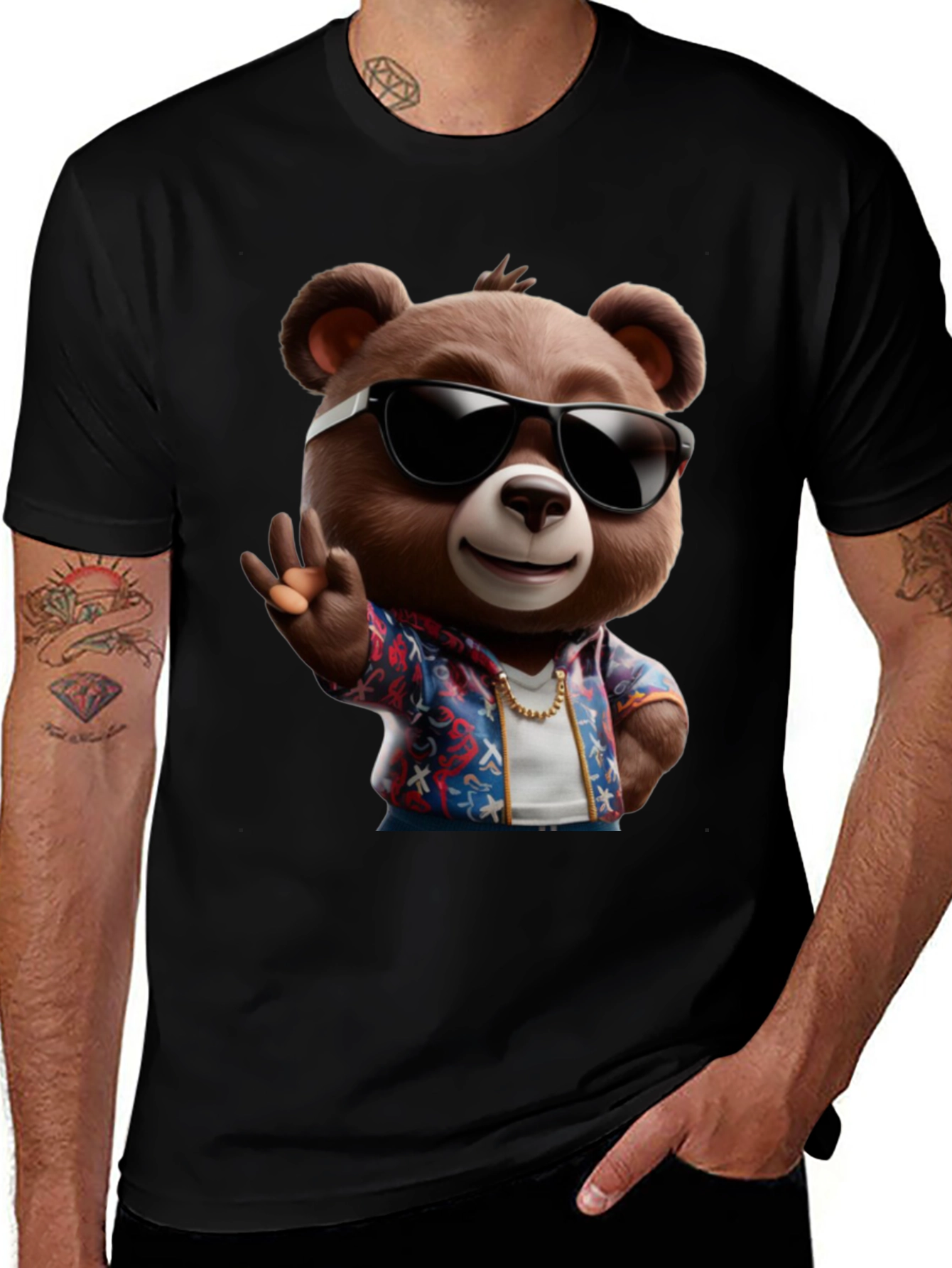 Variant 17 of Cool Bear Graphic Tee - Summer Vibes