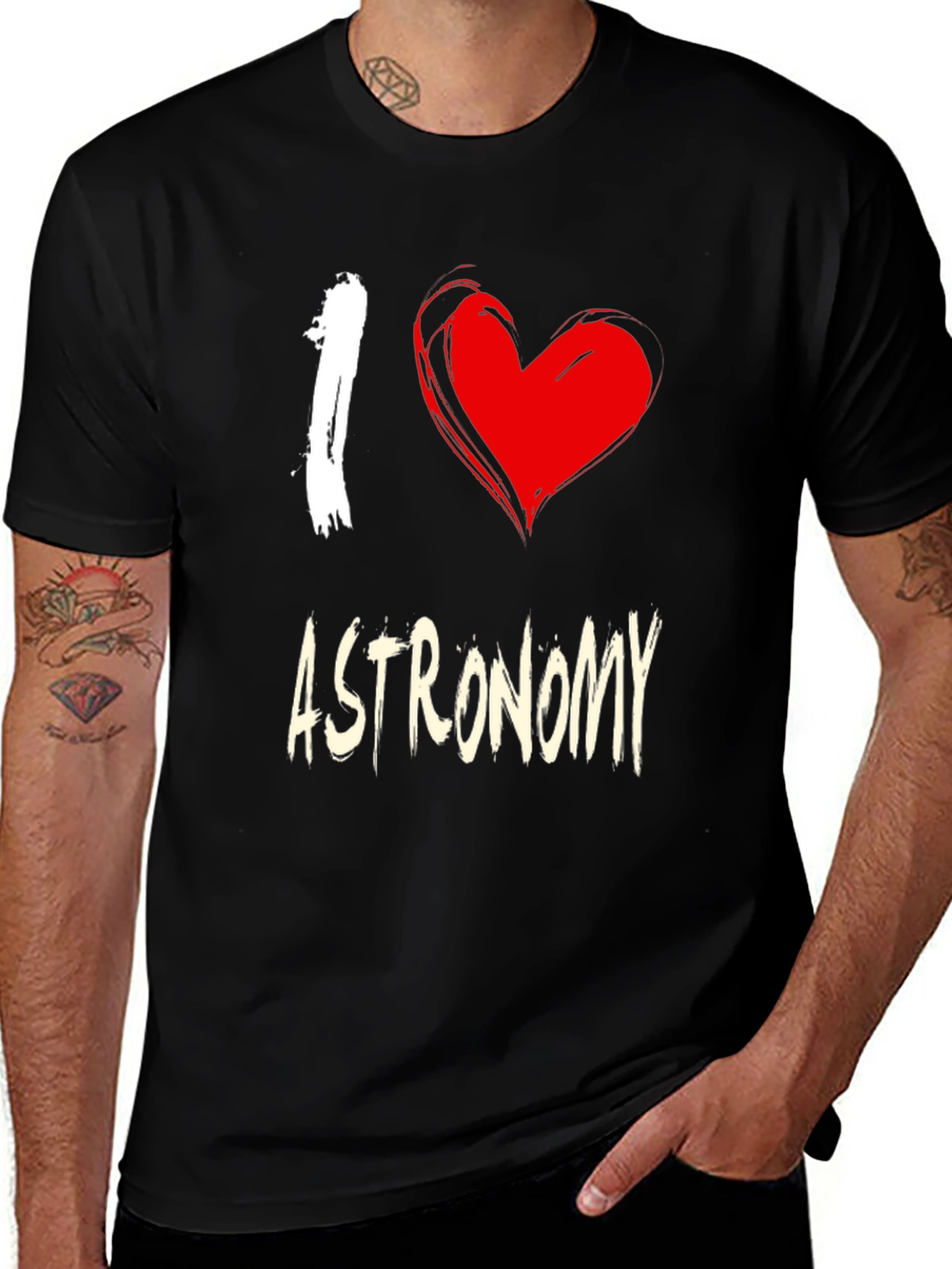 Variant 23 of I Heart Astronomy Black T-Shirt