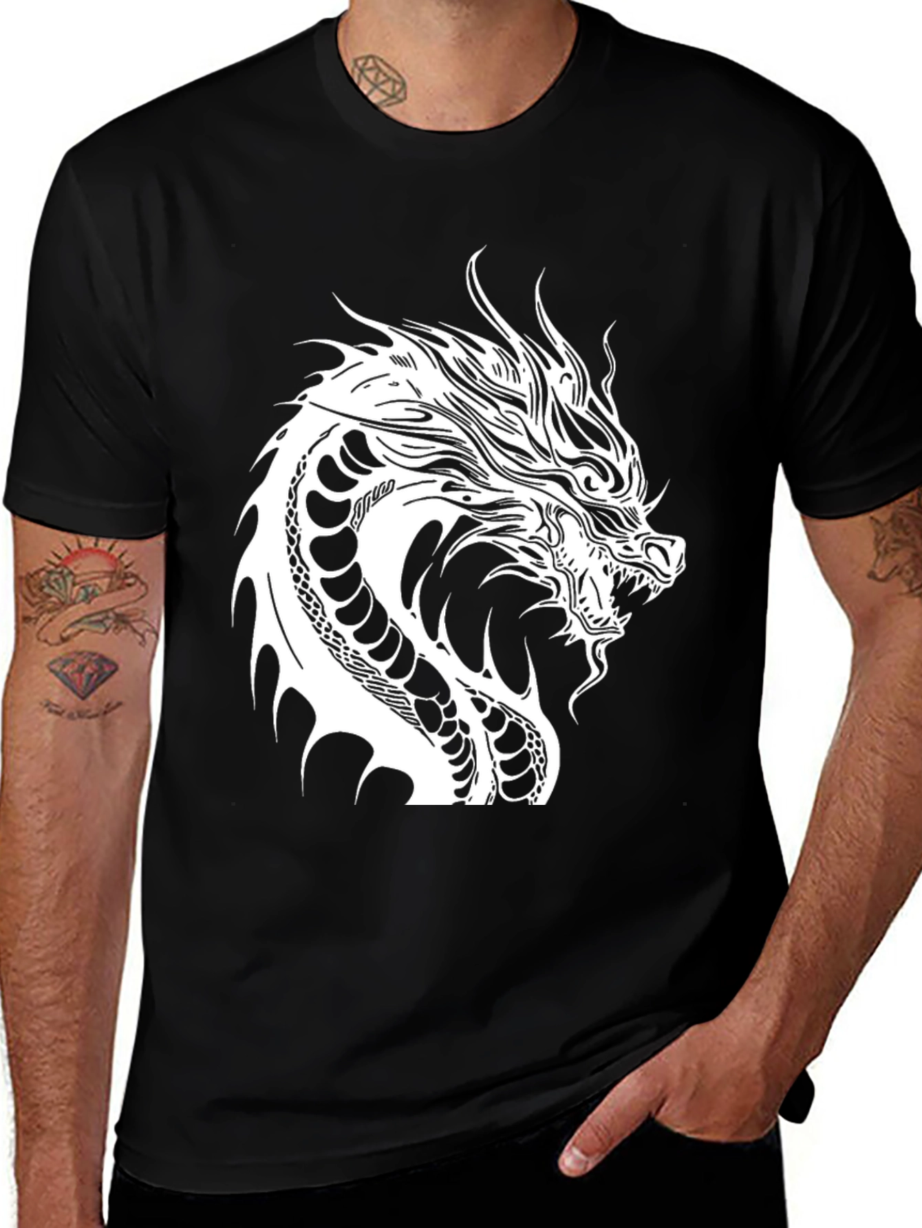 Variant 27 of Black Dragon Graphic T-Shirt