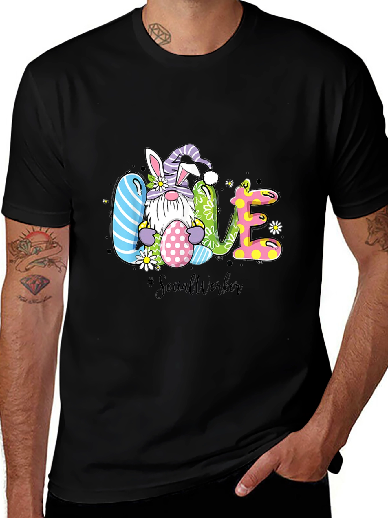 Easter Gnome Love Social Worker T-Shirt