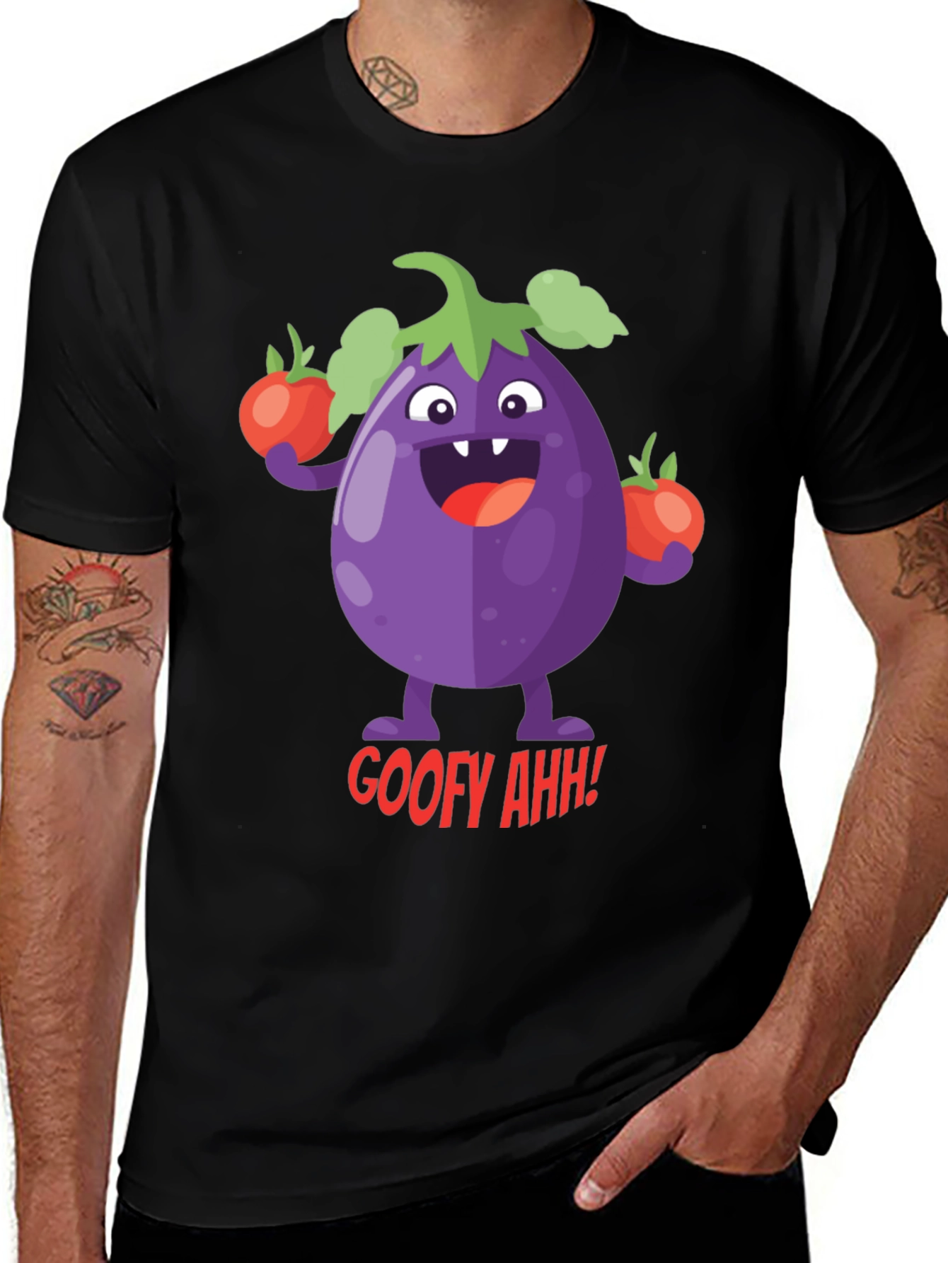Variant 16 of Goofy Eggplant Graphic Tee