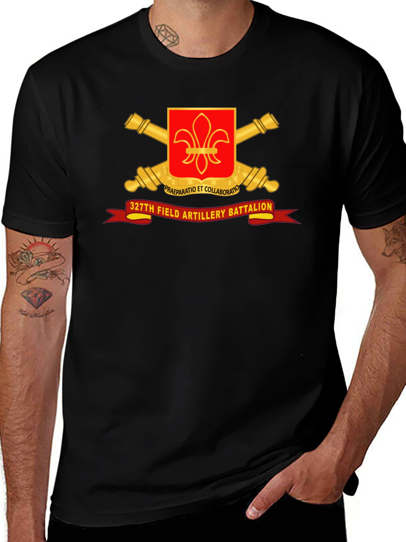 327th Field Artillery Battalion T-Shirt - Black