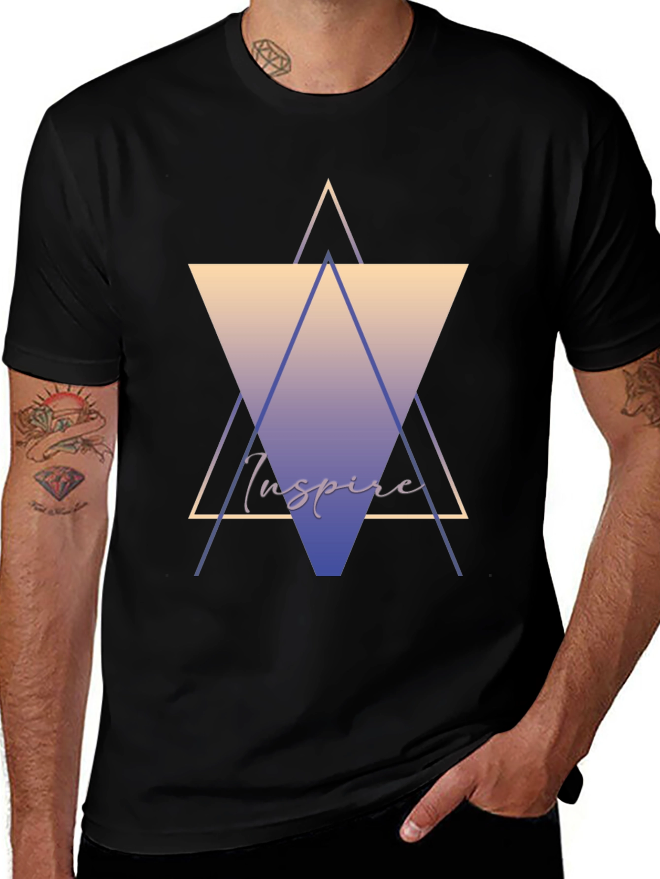 Variant 3 of Inspire Graphic Tee - Stylish Geometric Design