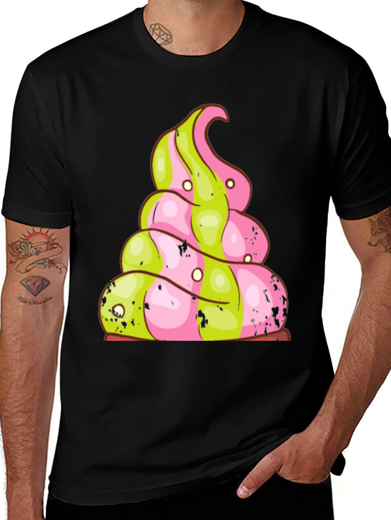 Funky Poop Swirl T-Shirt - Novelty Graphic Tee