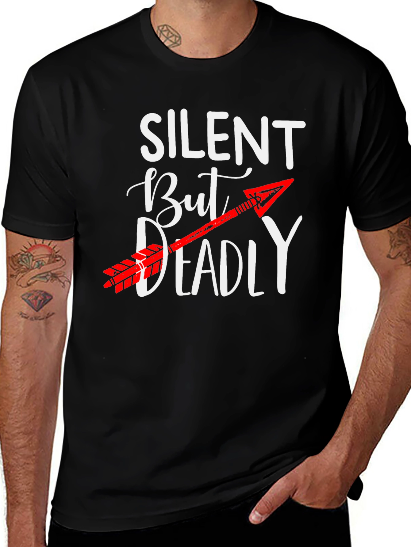 Variant 5 of Silent But Deadly Arrow Graphic Tee
