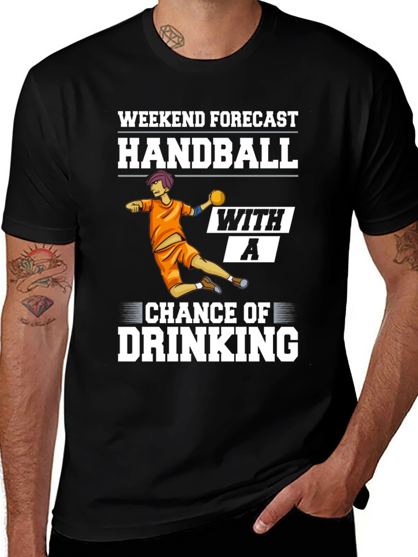 Variant 19 of Handball Weekend Forecast Graphic Tee