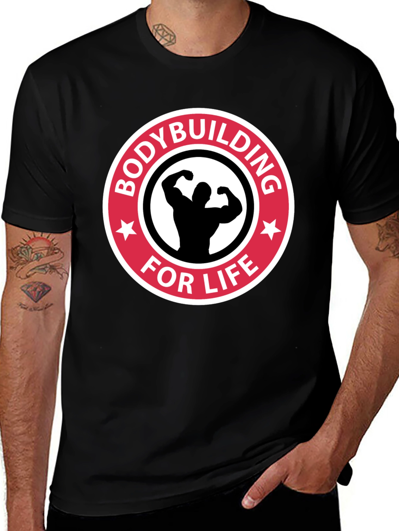 Variant 25 of Bodybuilding for Life Black T-Shirt