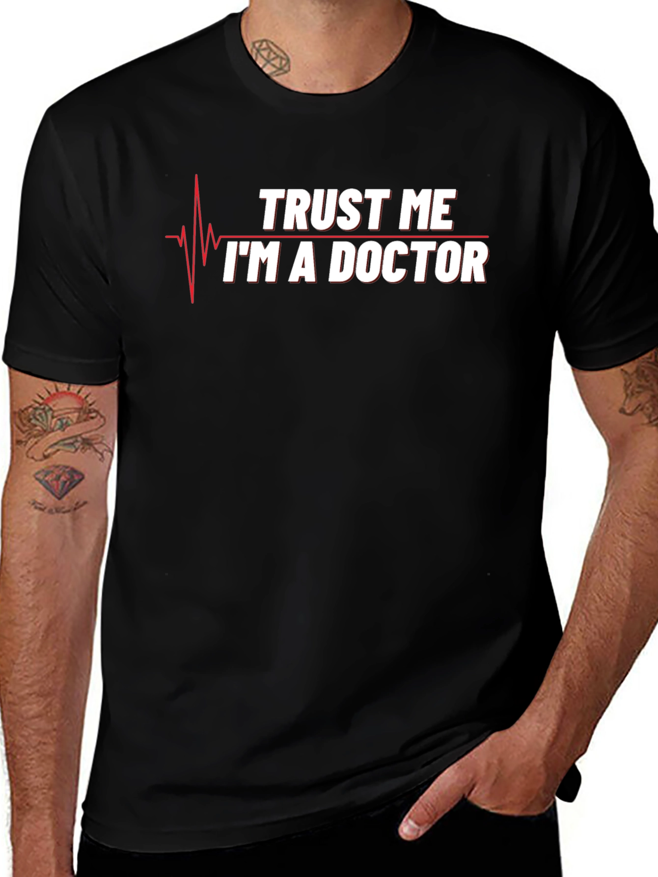 Black Trust Me I'm a Doctor T-Shirt Funny Medical Gift main image
