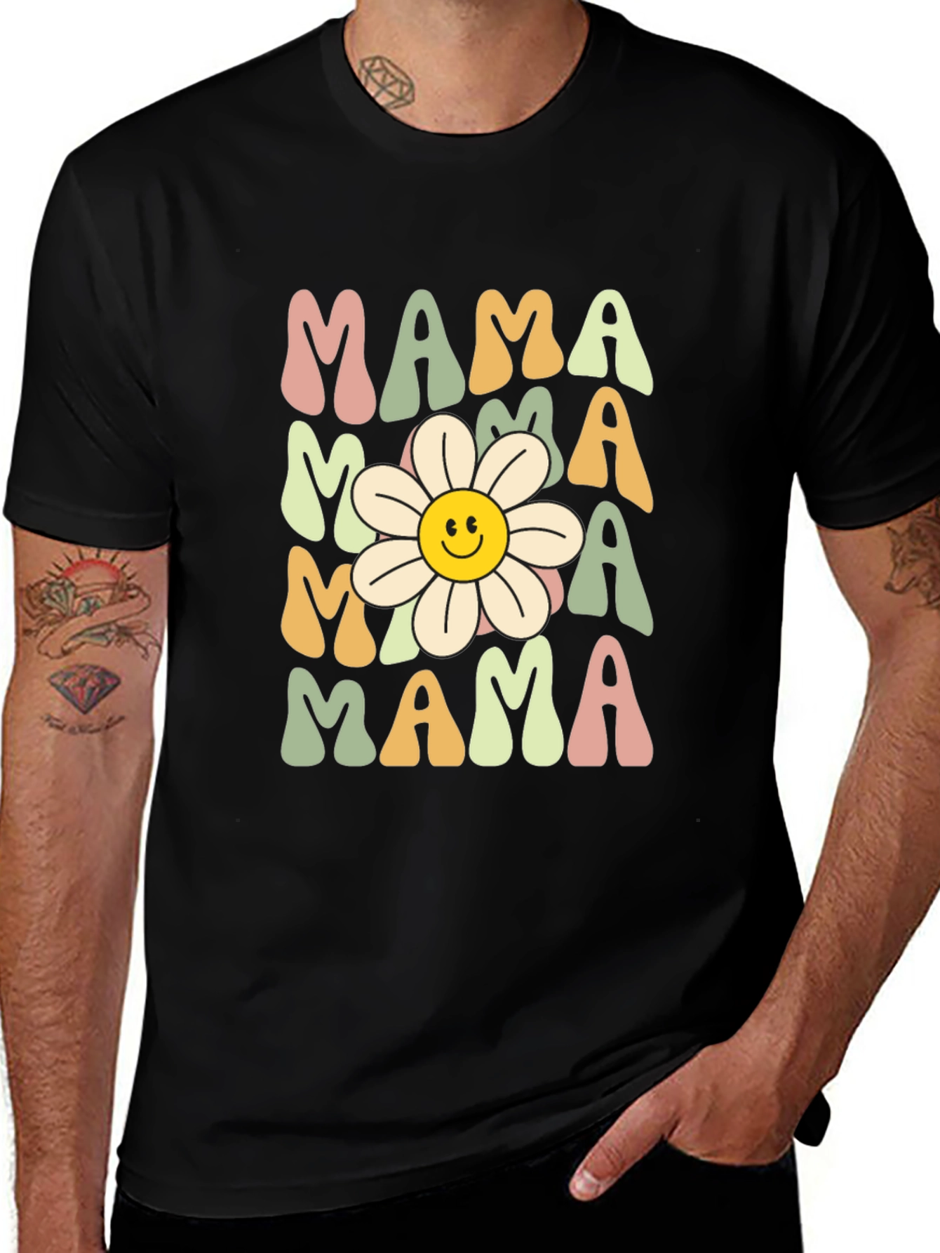 Variant 7 of Retro Mama Floral Graphic Tee