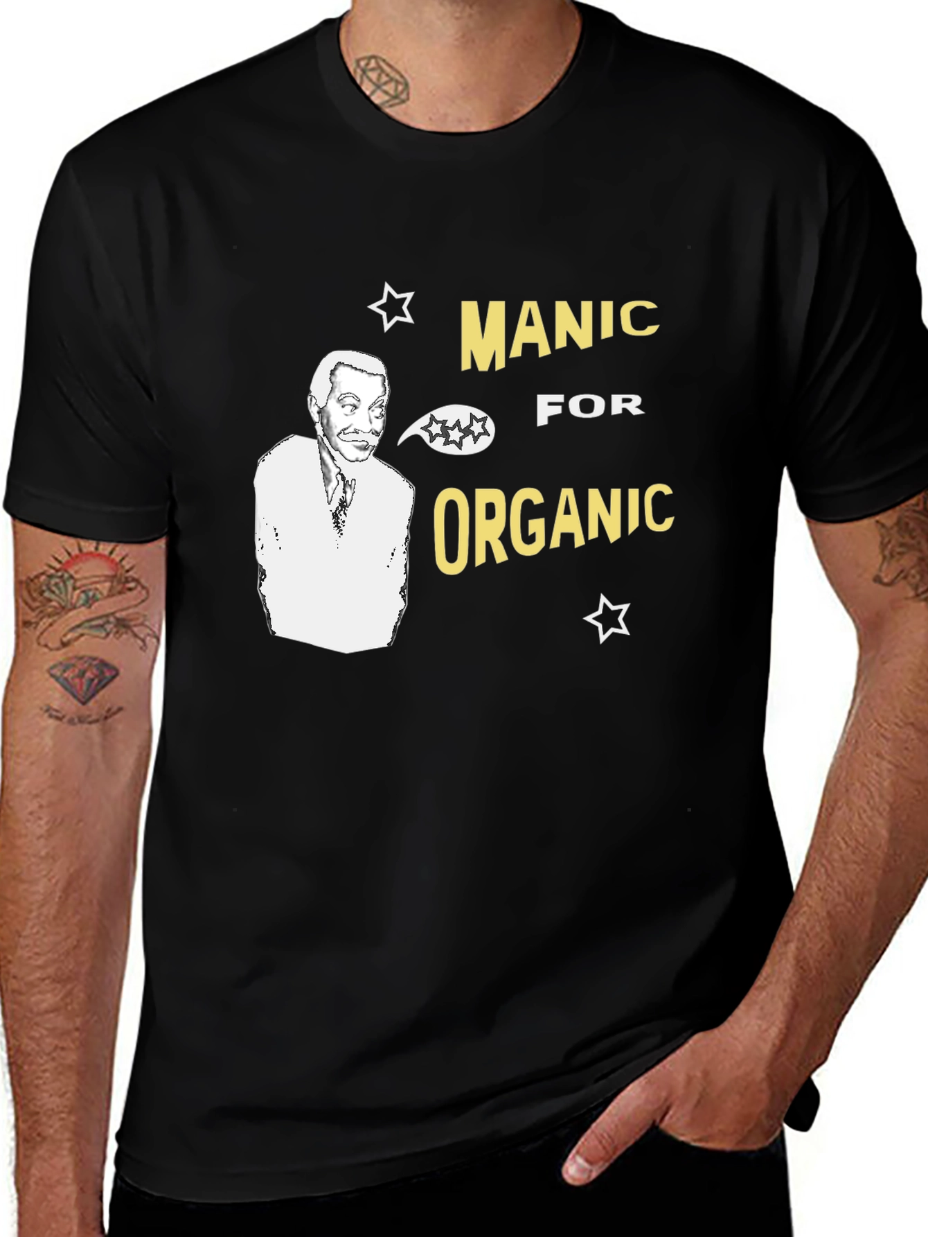 Variant 27 of Manic For Organic Black Graphic T-Shirt