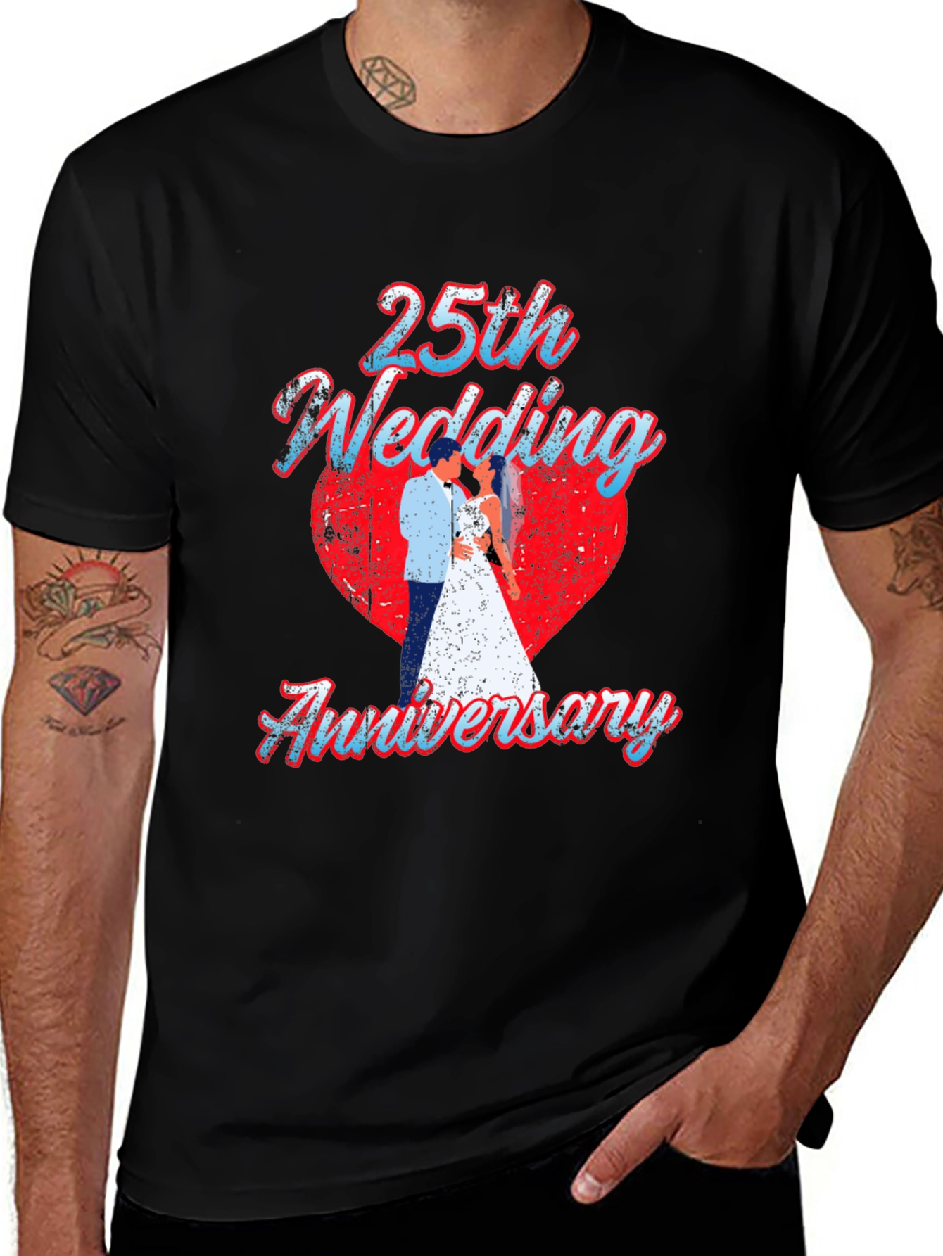 25th Wedding Anniversary Graphic T-Shirt